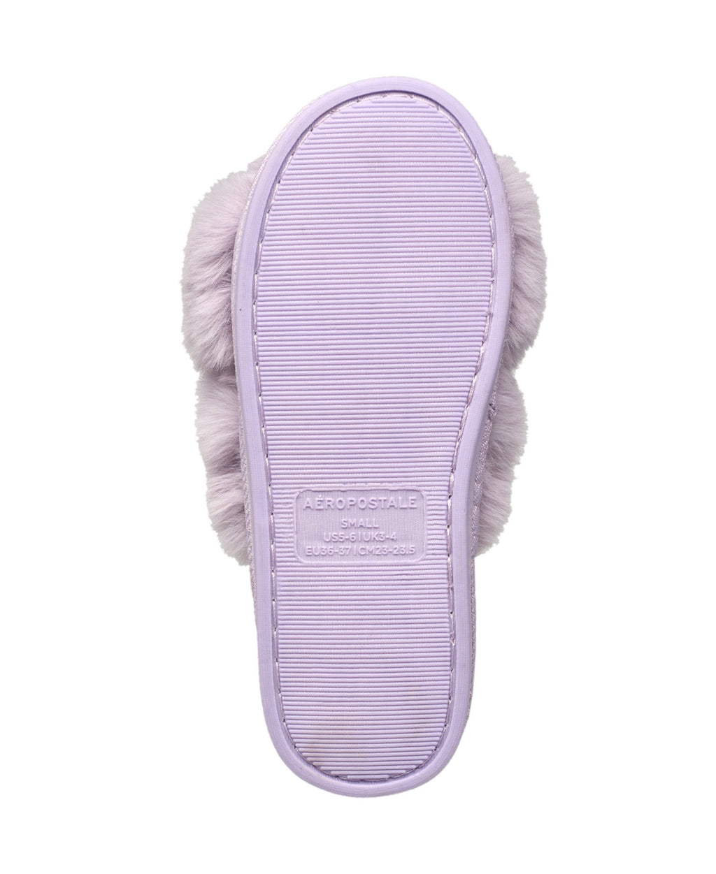 Aeropostale Women's Fuzzy Criss Cross House Slippers with Cushioned Comfort in Black