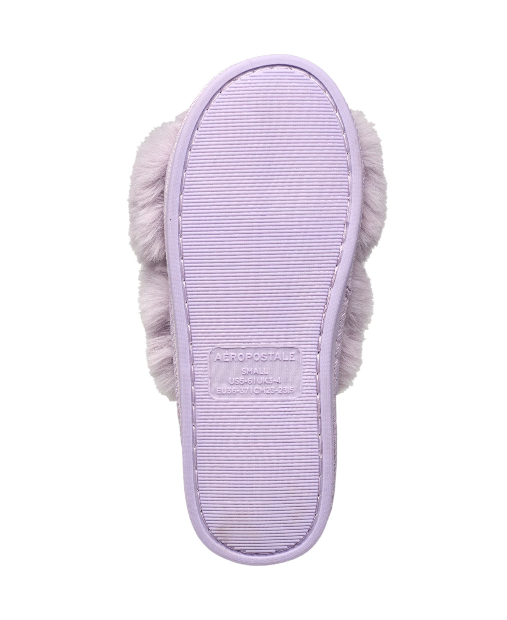 Aeropostale Women's Fuzzy Criss Cross House Slippers with Cushioned Comfort in Black