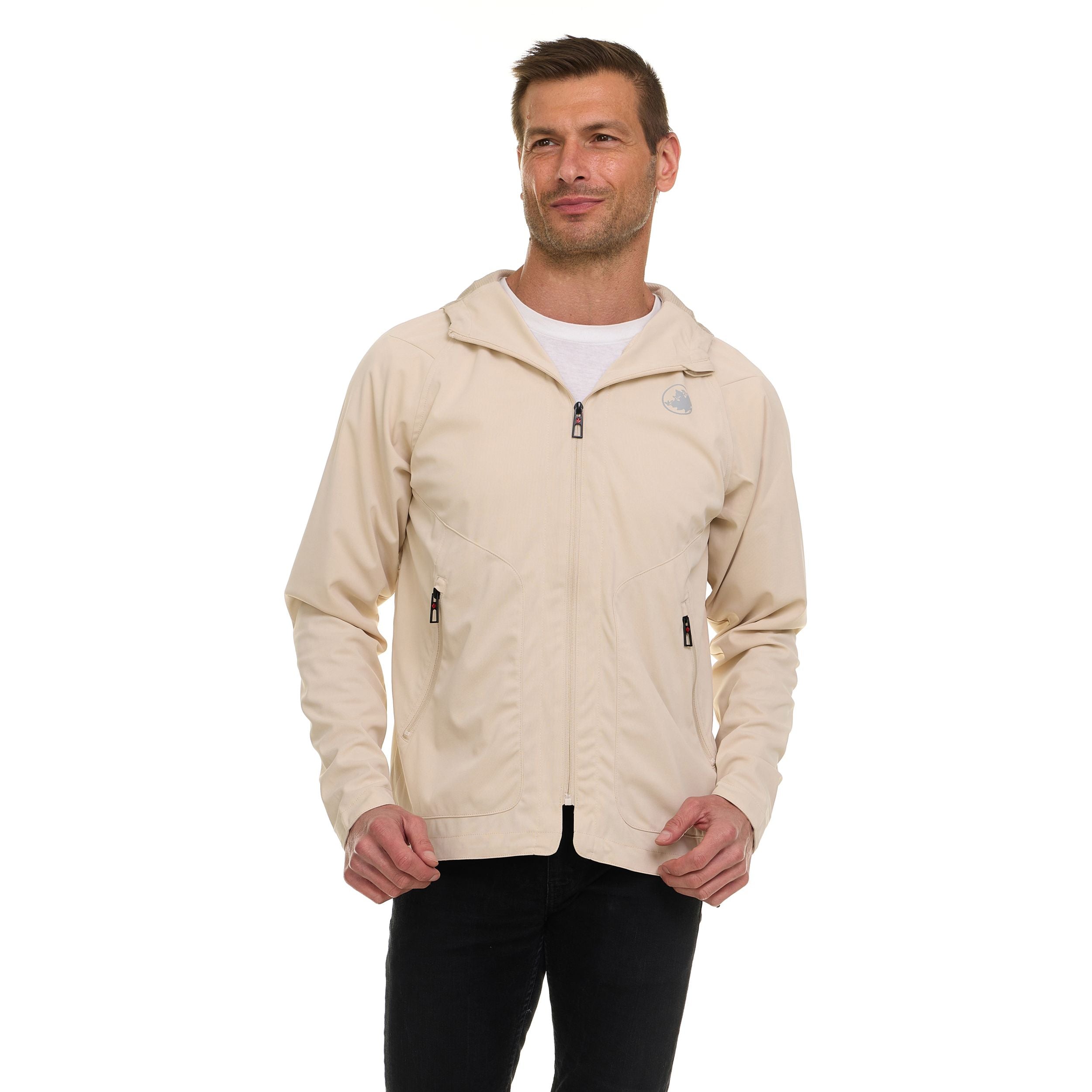Canada Weather Gear Men’s Performance Tech Jacket – Active Stretch, Wind Resistant, Adjustable Waist, Lightweight