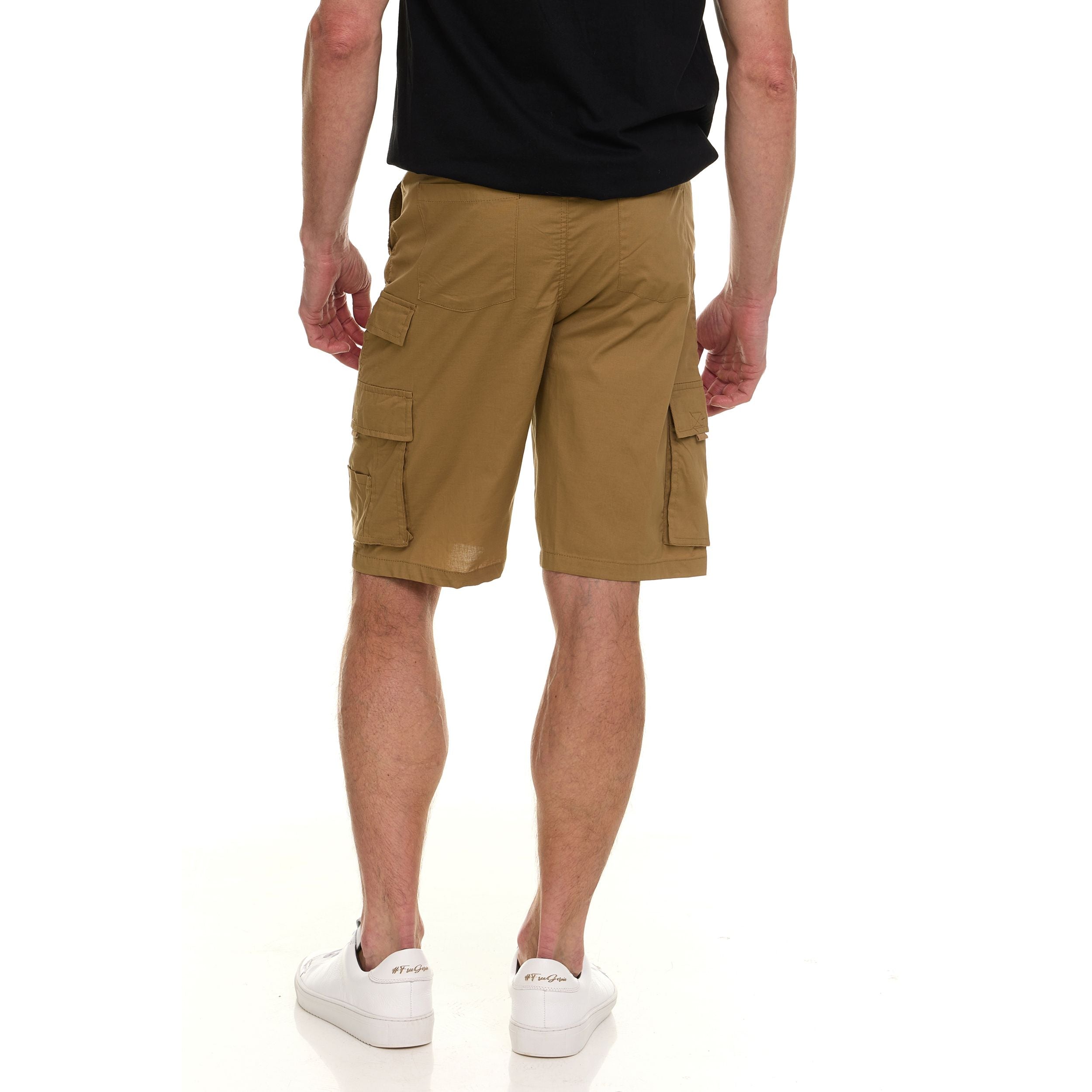 Canada Weather Gear Men’s Belted Cargo Shorts – Lightweight Cotton Stretch Fabric, Classic Fit with Multiple Pockets