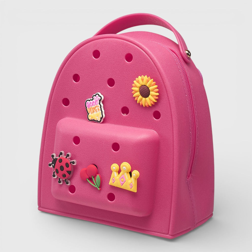 A Little Obsessed Girls' Charm It Mini Backpack - Hot Pink