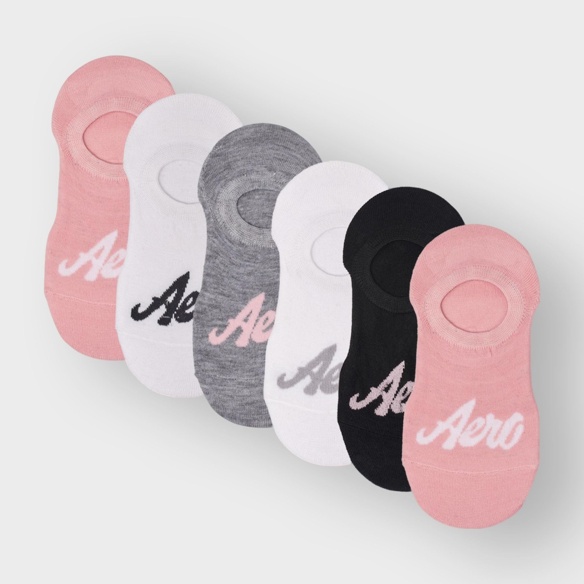 Aeropostale Women's High Cut Liner Socks - 6 Pack