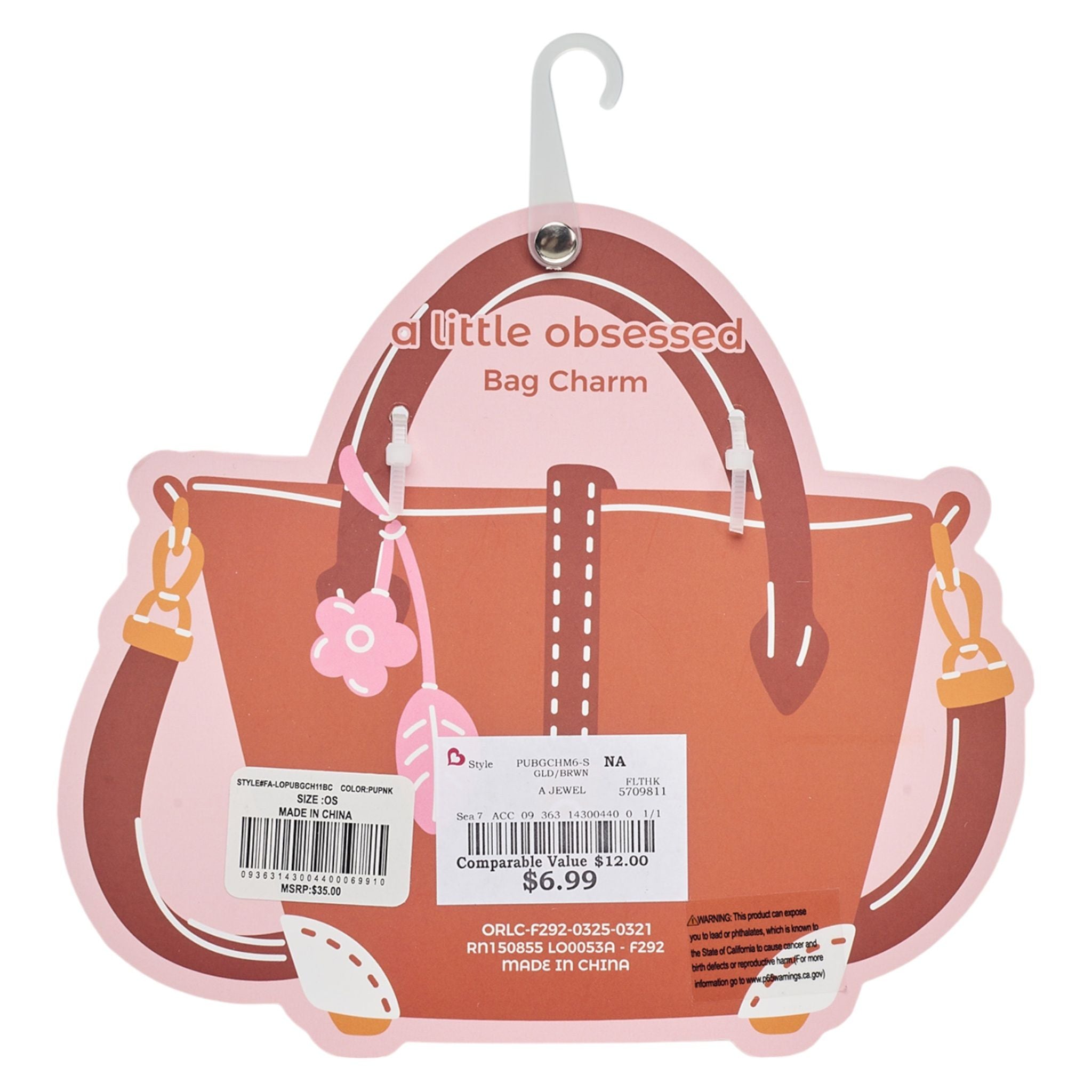 A Little Obsessed Girls' 2pk Ice Cream Cone Tassel Bag Charm Set for Kids