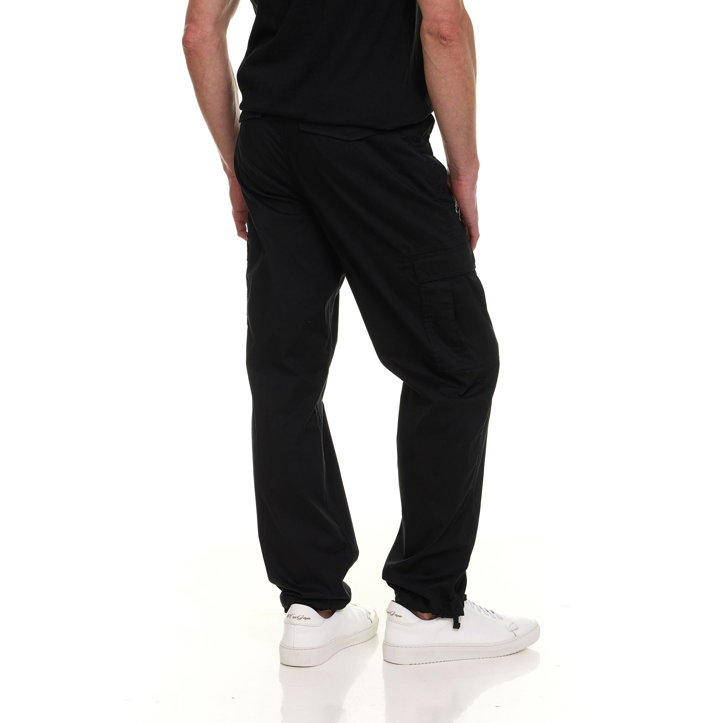 Canada Weather Gear Men’s Wide Leg Cargo Stretch Pants – Lightweight Utility Trousers with Drawstring Hem & Multi-Pockets