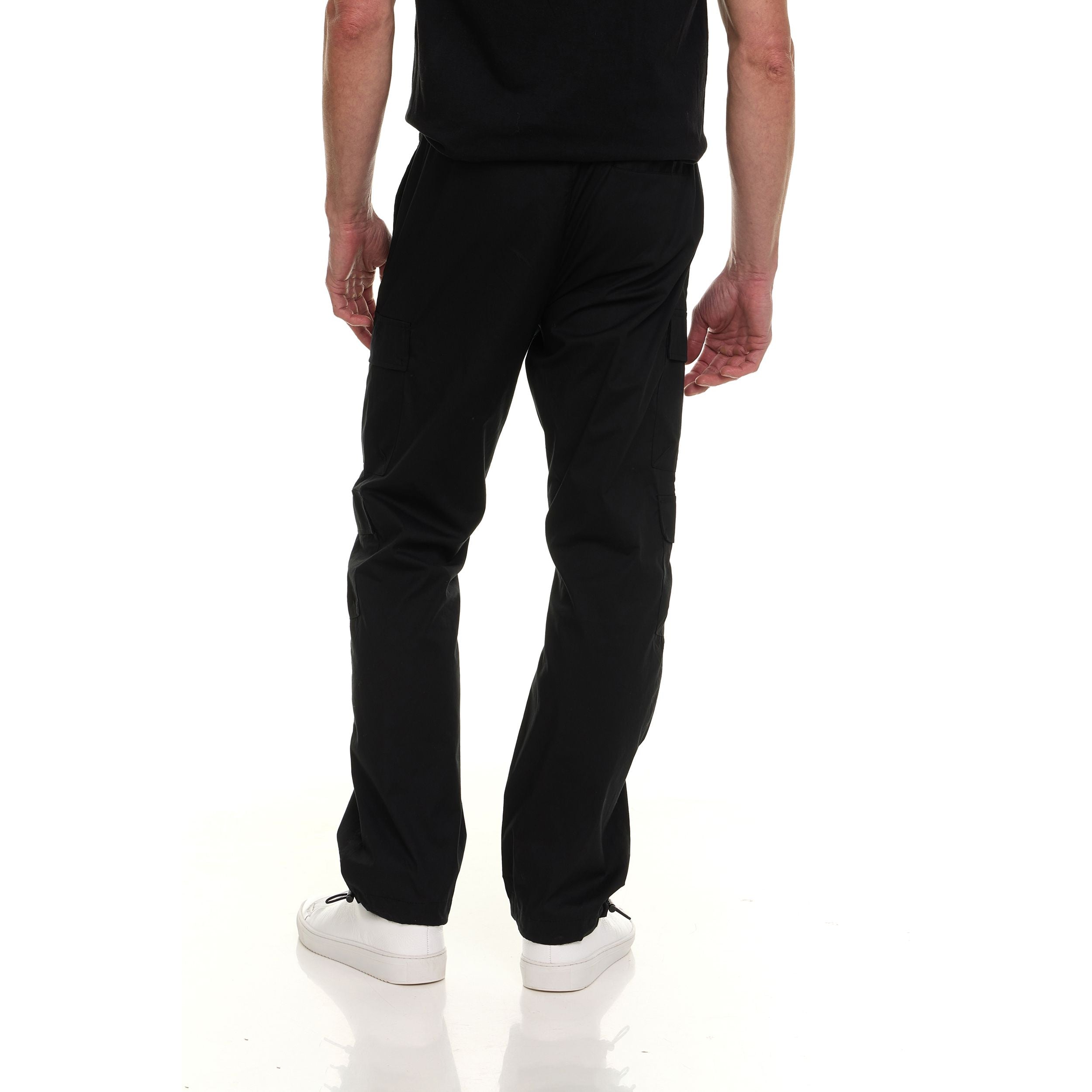 Canada Weather Gear Men’s 4-Pocket Lightweight Cargo Pants – Elastic Waistband with Drawstring, Adjustable Hem, Relaxed Fit