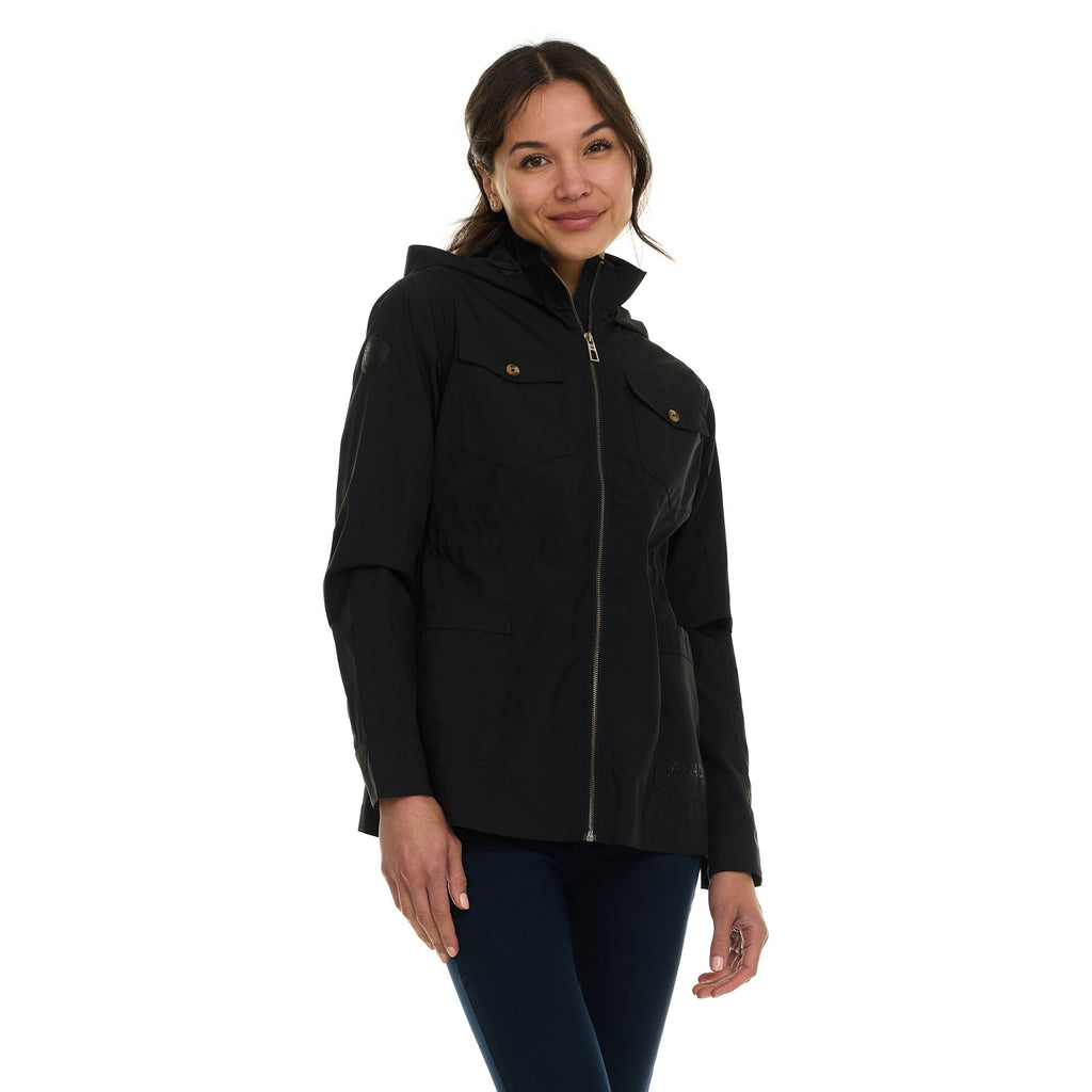 Canada Weather Gear Women's Safari Rain Jacket – Lightweight Water-Resistant Utility Jacket with Hood