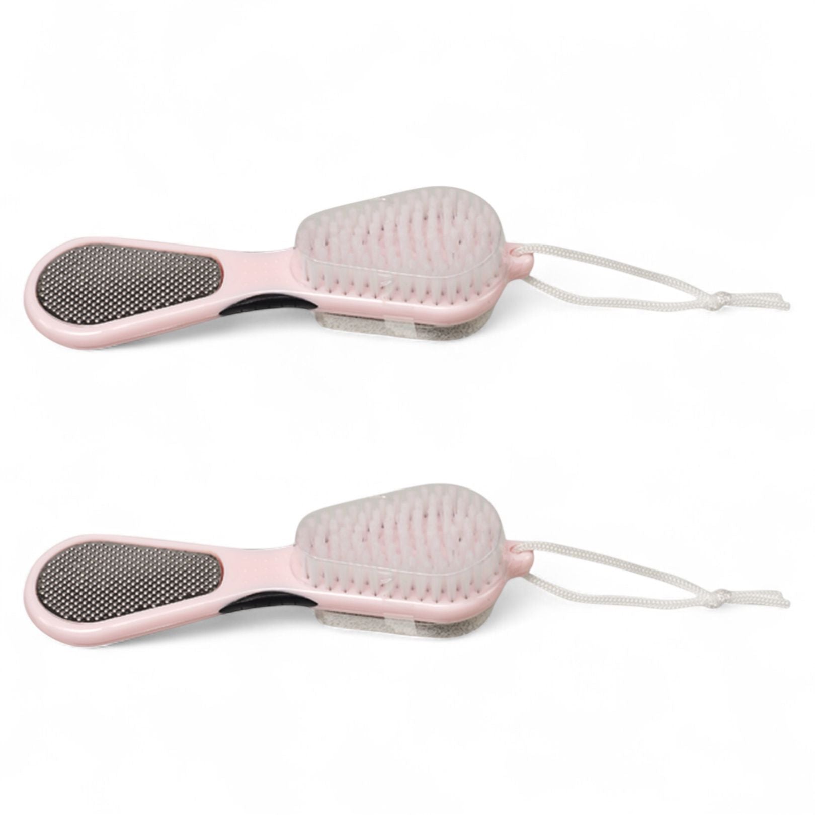Spa Essentials 2 Pack Bath Brush - 4-in-1 Pedicure Tool Set