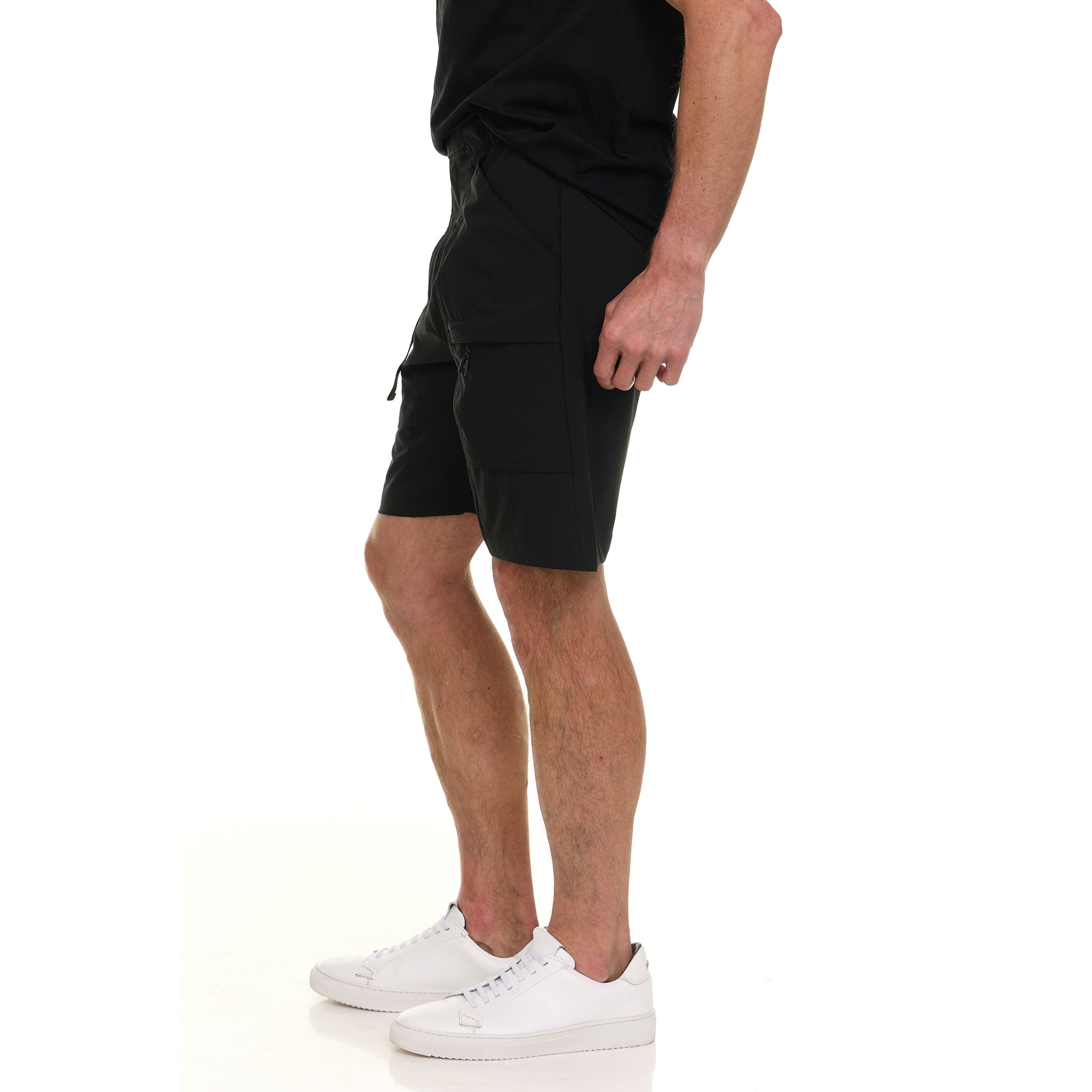 Canada Weather Gear Men’s Cargo Belted Shorts – Lightweight Stretch Twill Knee-Length Shorts with Pockets