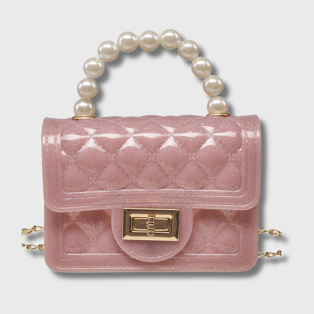 Willow & Ruby Kid's Mini Quilted Glitter Bag - Crossbody Purse for Girls (Youth)