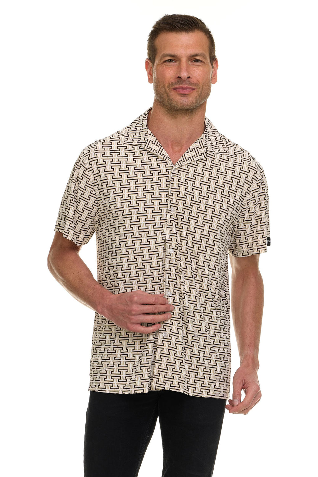 Canada Weather Gear Men’s Short Sleeve Shirt – 4-Way Super Stretch, Wrinkle-Resistant, Travel Friendly, Moisture-Wicking
