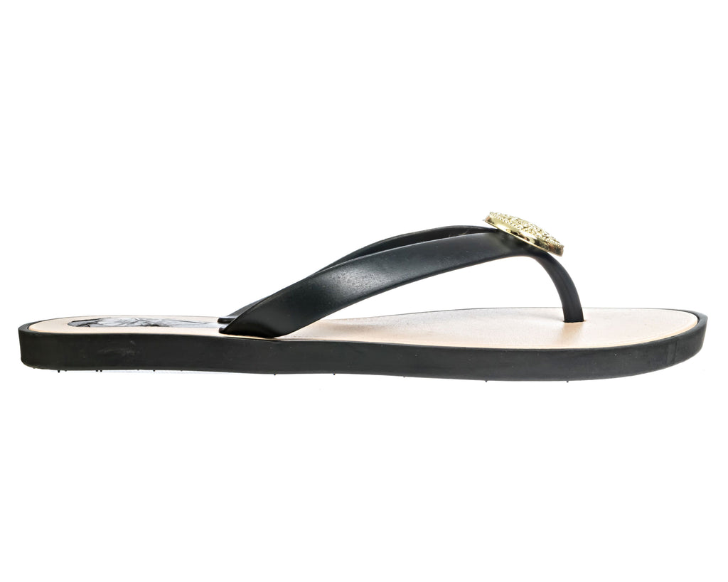 C&C California Women's Gold Medallion Flip Flop Thong Sandal