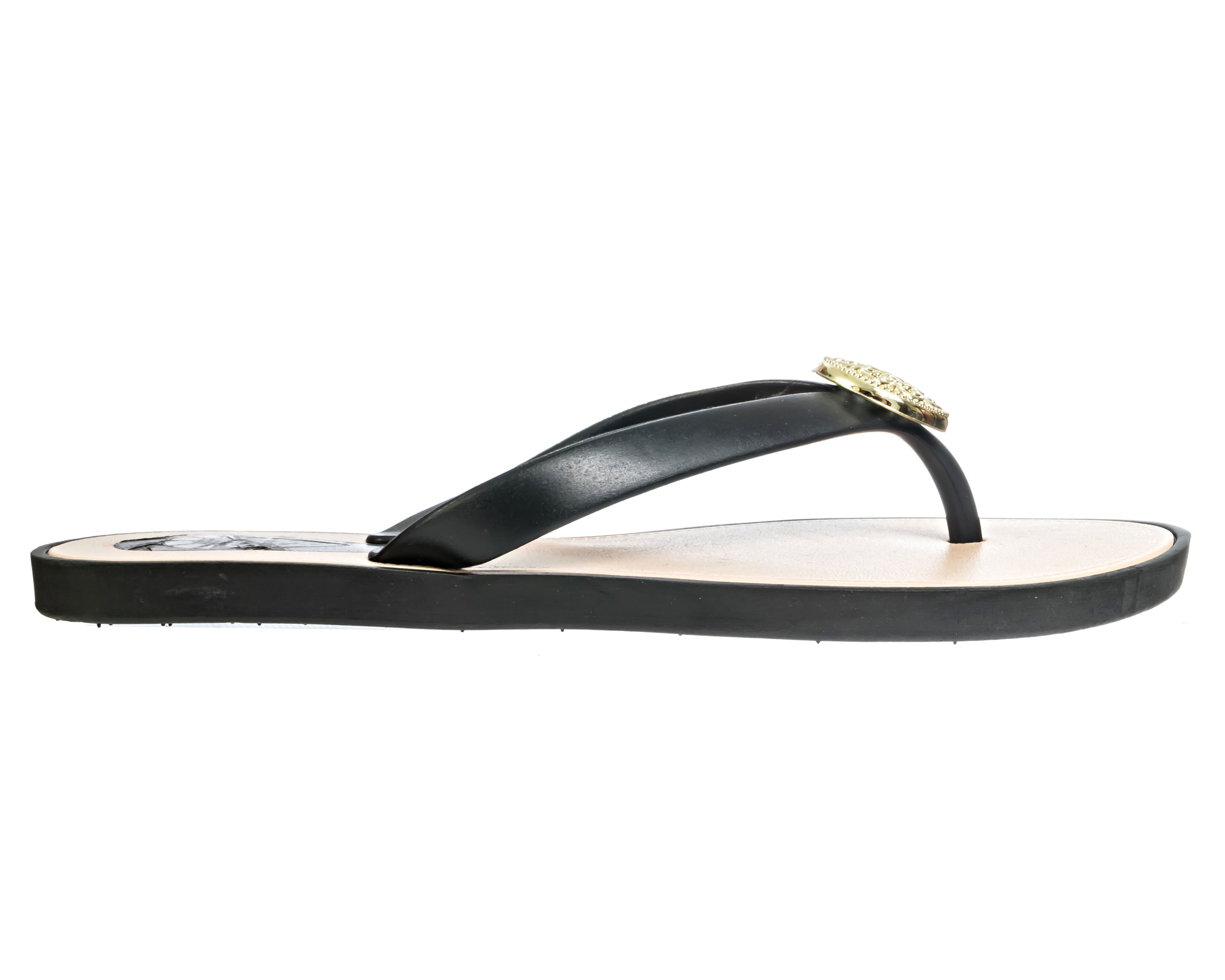 C&C California Women's Gold Medallion Flip Flop Thong Sandal