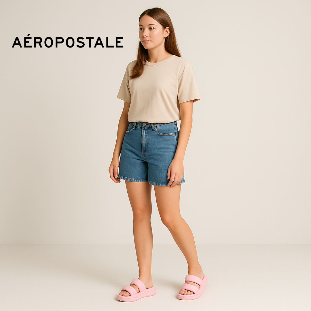 Aéropostale Women’s Double-Band EVA Platform Sandals with Slingback — Lightweight Cushioned Cloud Slides for Beach, Pool & Everyday in Black, Size 6