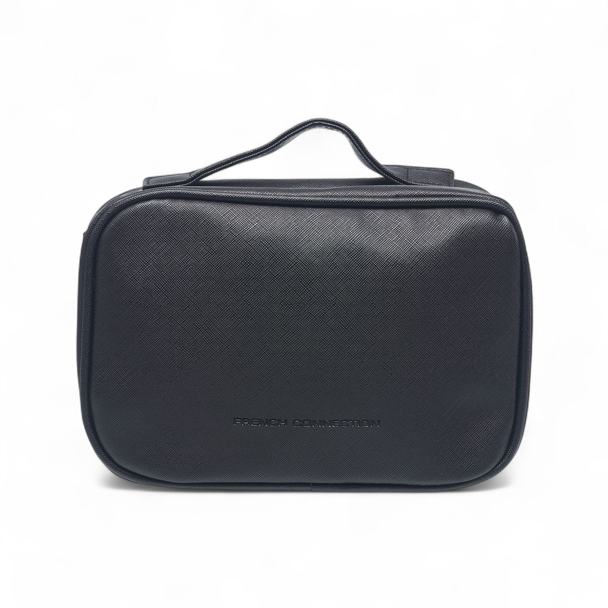 French Connection Travel Organizer Pouch – Luxe Double-Zip Toiletry & Tech Case with Handle