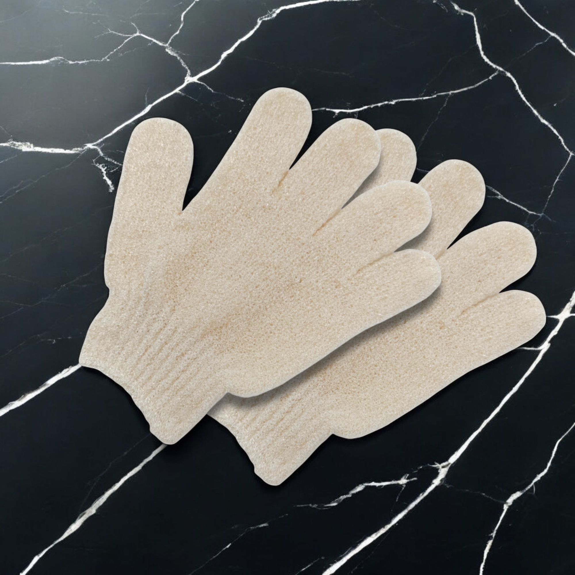 Spa Essentials 5 Pair Exfoliating Bath Gloves - Gentle Dead Skin Removal, Deep Cleaning & Exfoliating Body Scrub Gloves for Shower (Unscented)