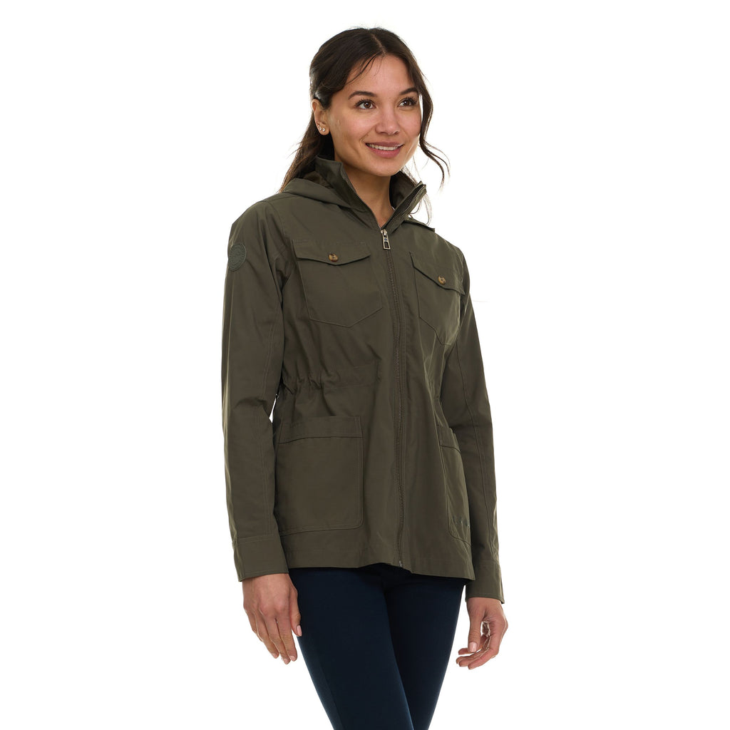 Canada Weather Gear Women's Safari Rain Jacket – Lightweight Water-Resistant Utility Jacket with Hood