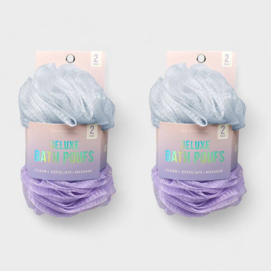 Spa Essentials Bath Loofahs - Shower Poufs