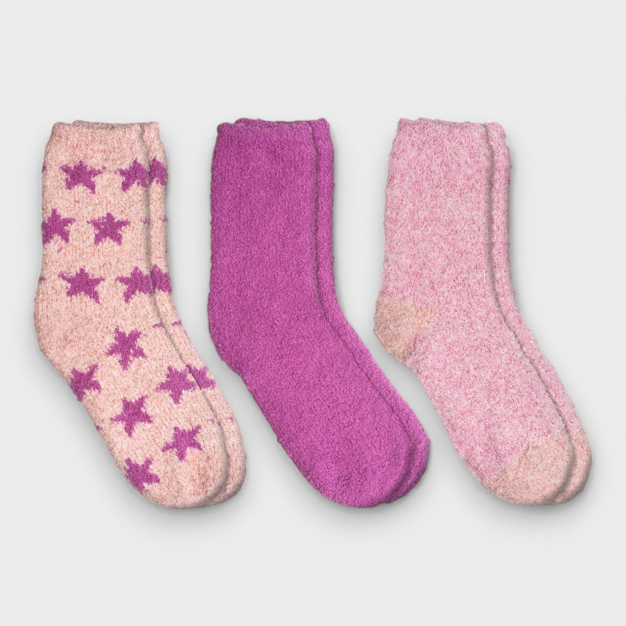 Aeropostale Women's 3-Pack Fuzzy Cozy Socks - Ultra Soft Winter Warmth Women Crew Boot Socks in Trendy Patterns