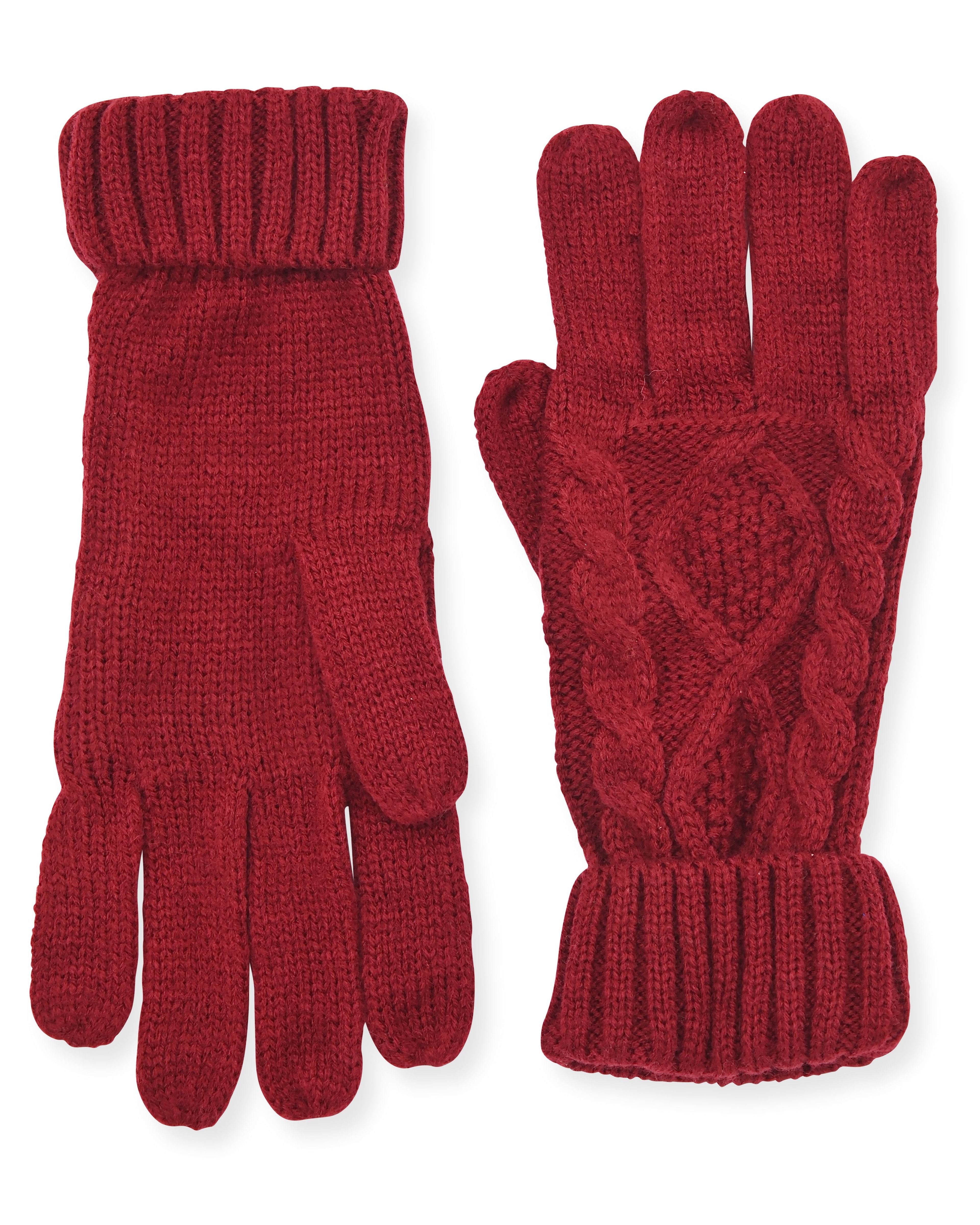 French Connection Women's Cable Knit Winter Gloves  Warm, Stylish, and Comfortable