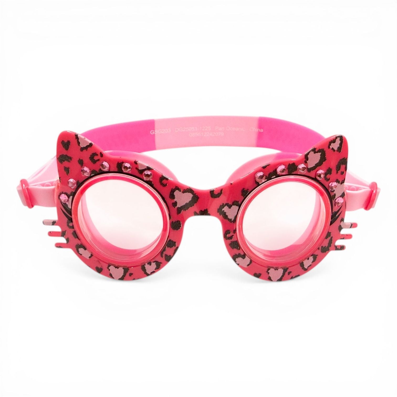 H2O Life Kids' Cat-Shaped Swim Goggles - Pink Cheetah Print