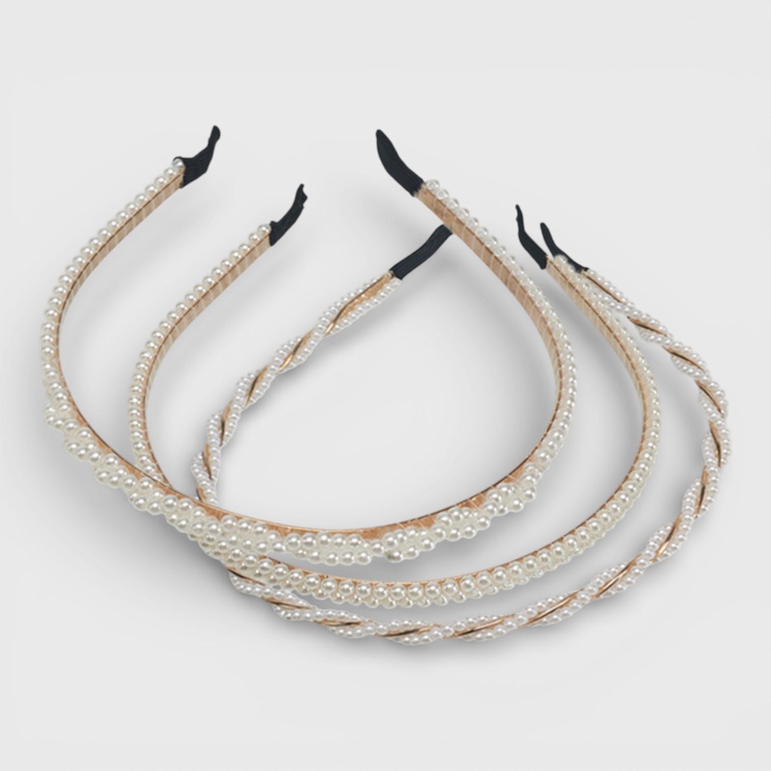 Hair Essentials 3pk Pearl Headbands