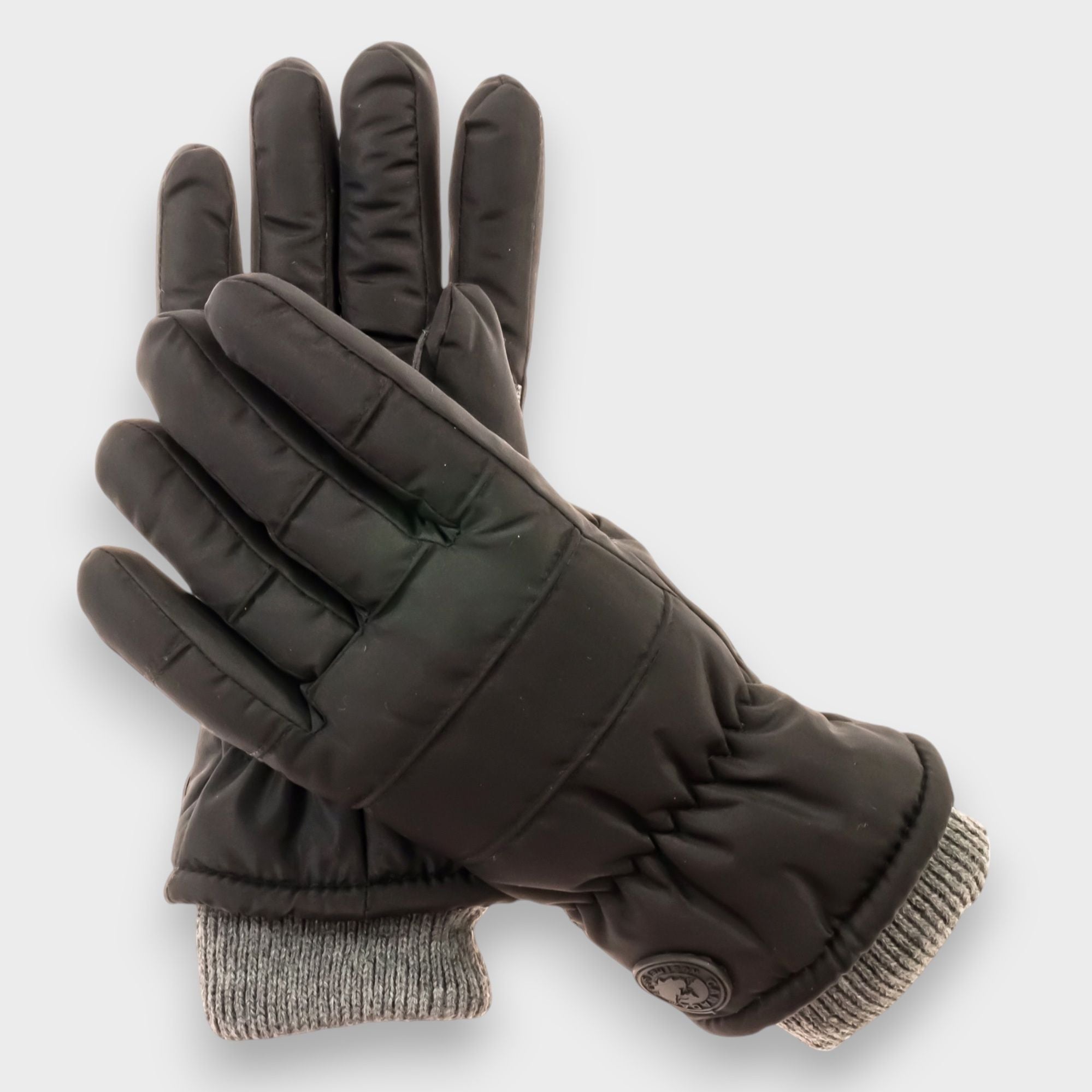 Canada Weather Gear Women's Ski Gloves – Water Resistant, Warm Knit Cuff Winter Gloves with Warmth Indicator for Cold Weather