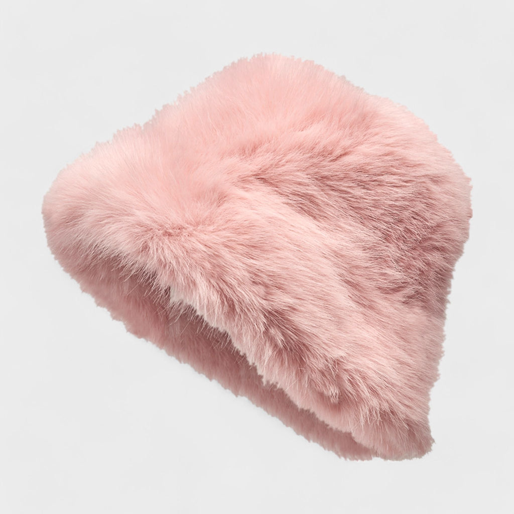 A Little Obsessed Women's Fuzzy Bucket Hat - Faux Fur Winter Hat for Warmth & Style