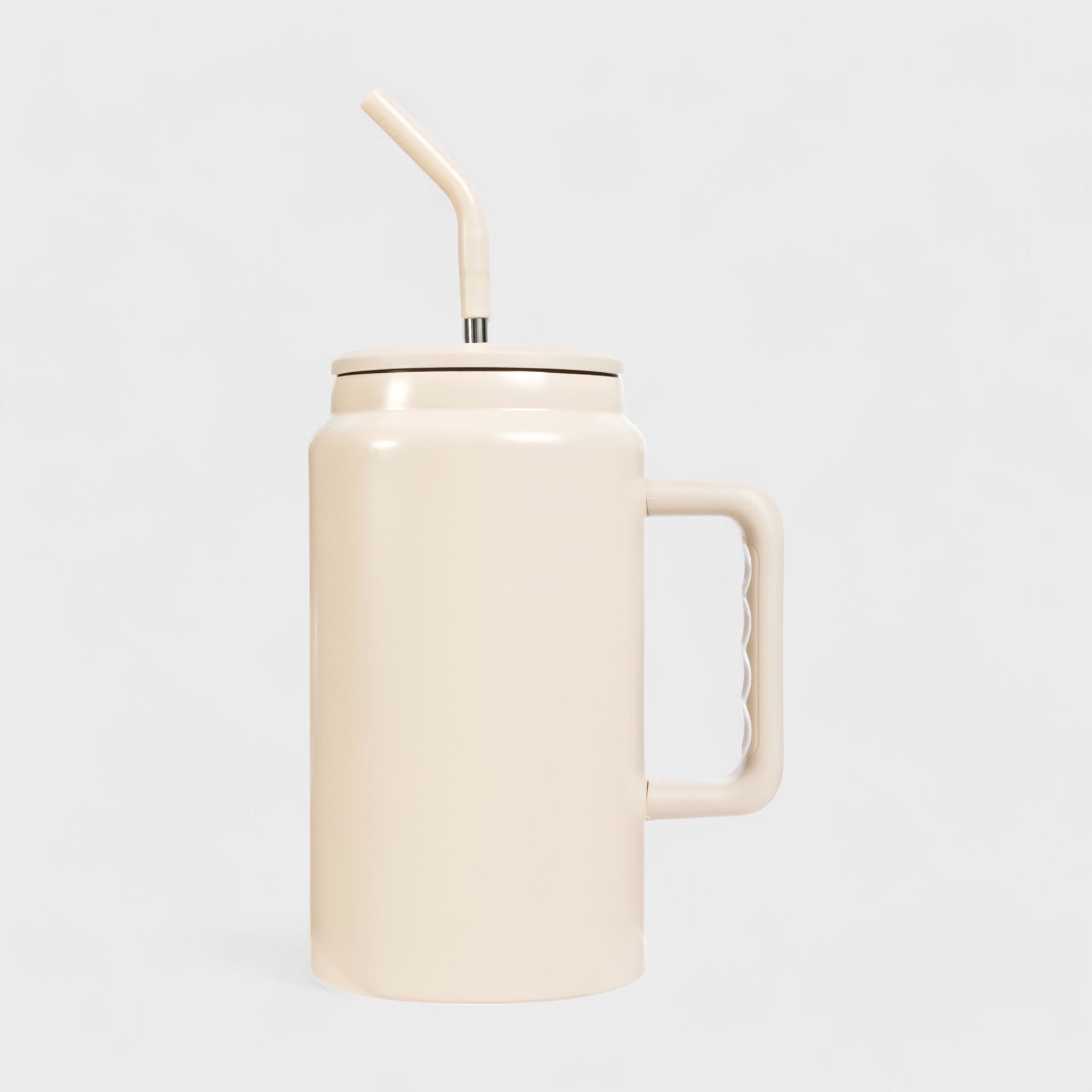 Orly Maison - 50oz Insulated Stainless Steel Tumbler with Handle and Straw - Large Capacity Travel Mug, Leakproof Lid, for Home & Outdoor