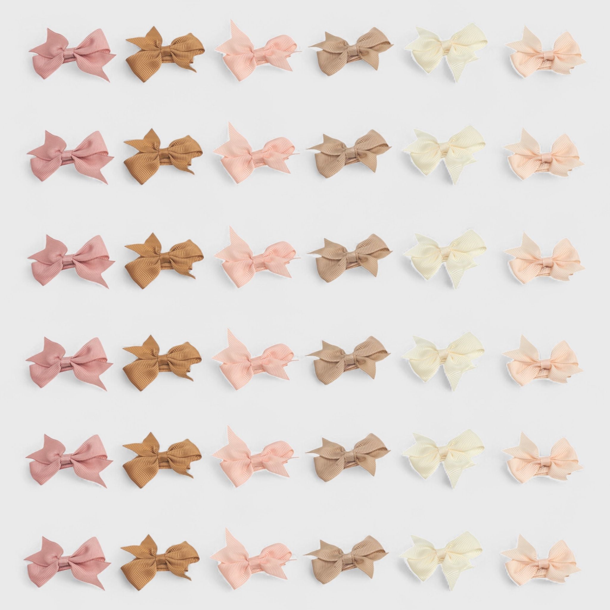 Willow & Ruby  Baby Hair Bows 36-Pack Ribbon Hair Clips for Newborns & Infants (0-12 Months)- Assorted Colors, Non-Slip Alligator Clips, 36pcs