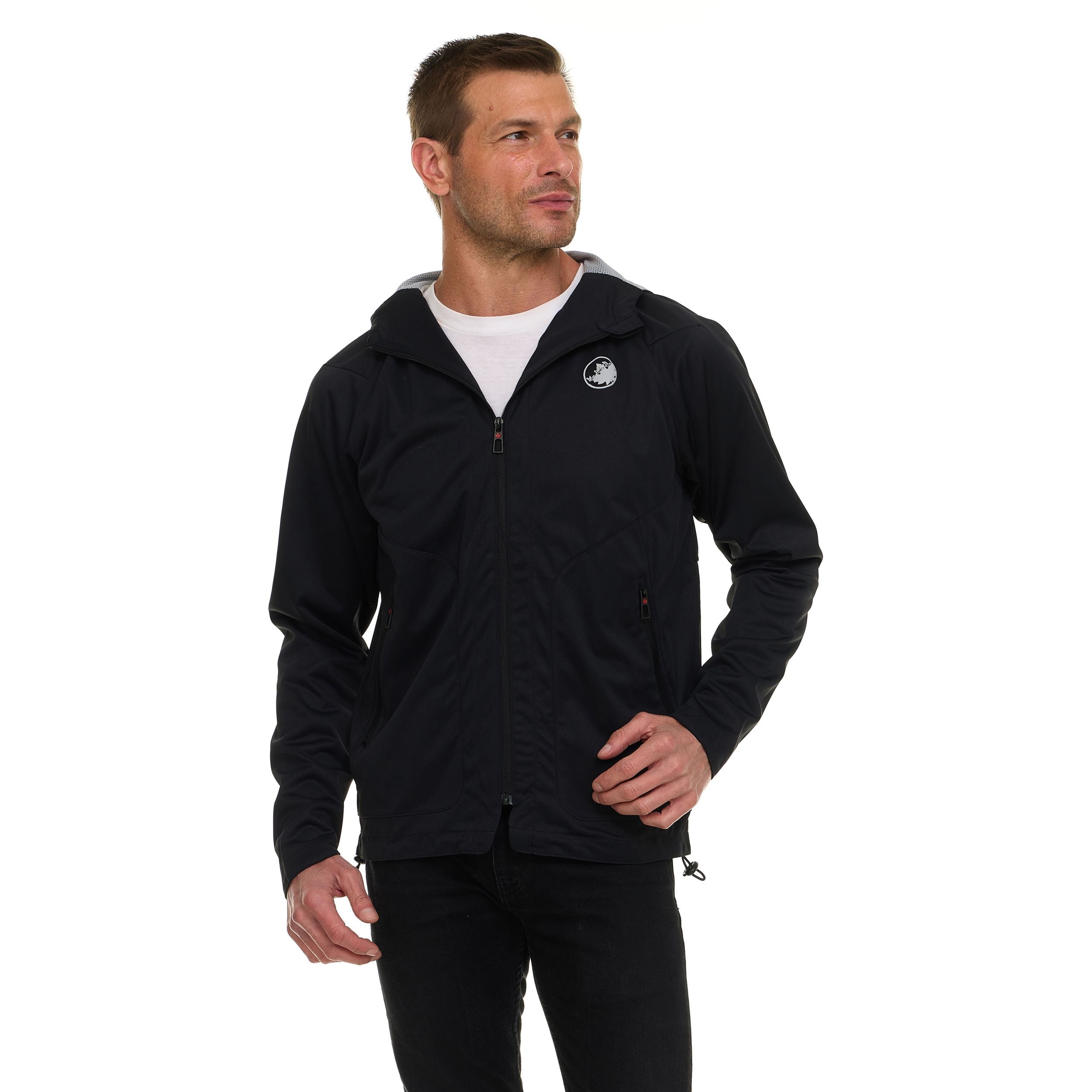 Canada Weather Gear Men’s Performance Tech Jacket – Active Stretch, Wind Resistant, Adjustable Waist, Lightweight
