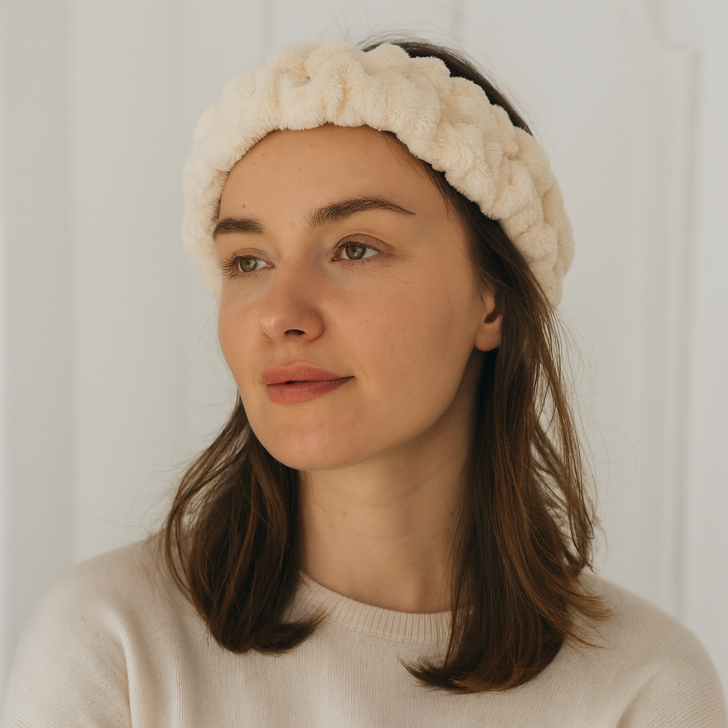 Spa Essentials 2-Pack Plush Spa Headbands – Ultra-Soft Stretch Fleece Facial Hair Bands for Women – Ideal for Makeup, Skincare, and Bath