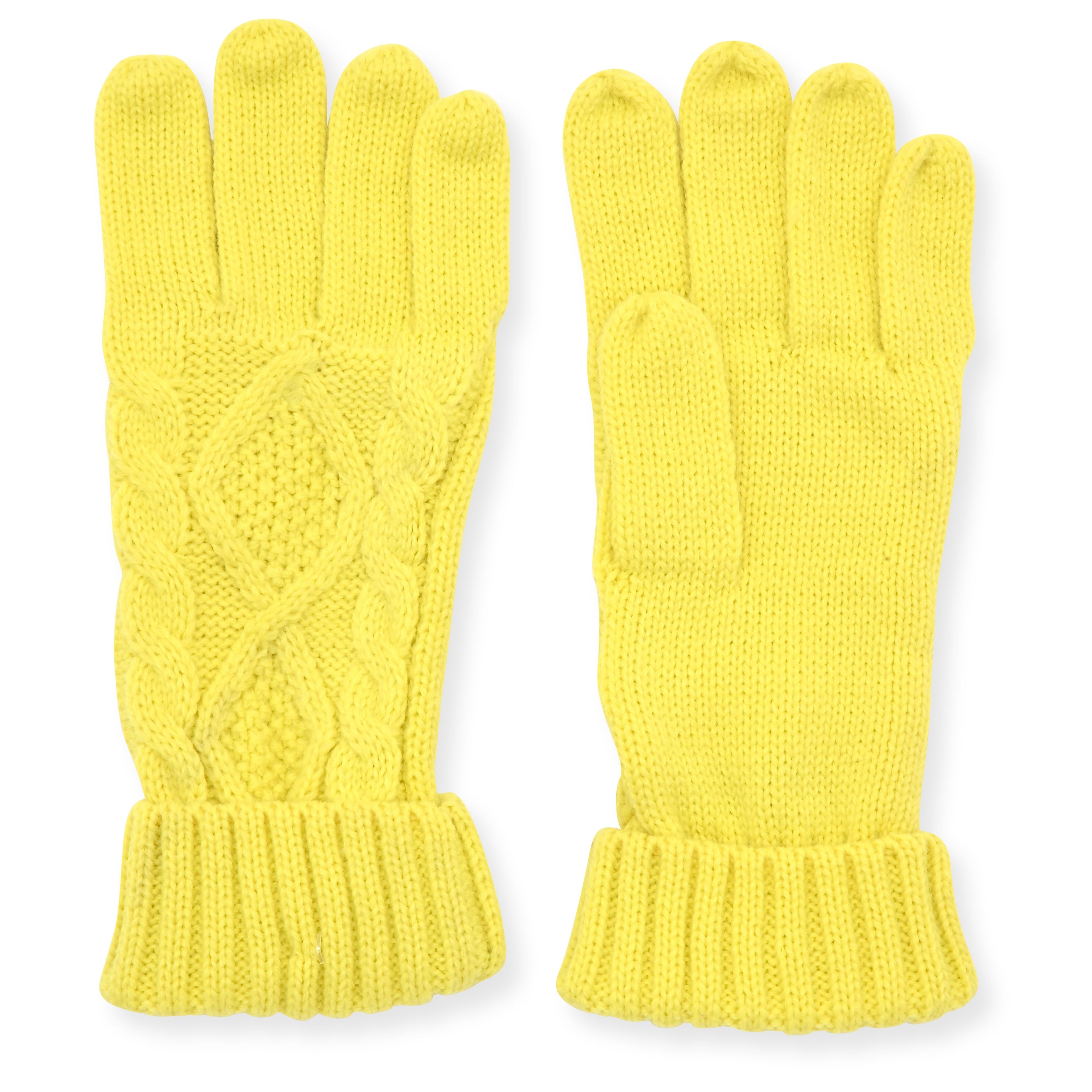 French Connection Women's Cable Knit Winter Gloves  Warm, Stylish, and Comfortable