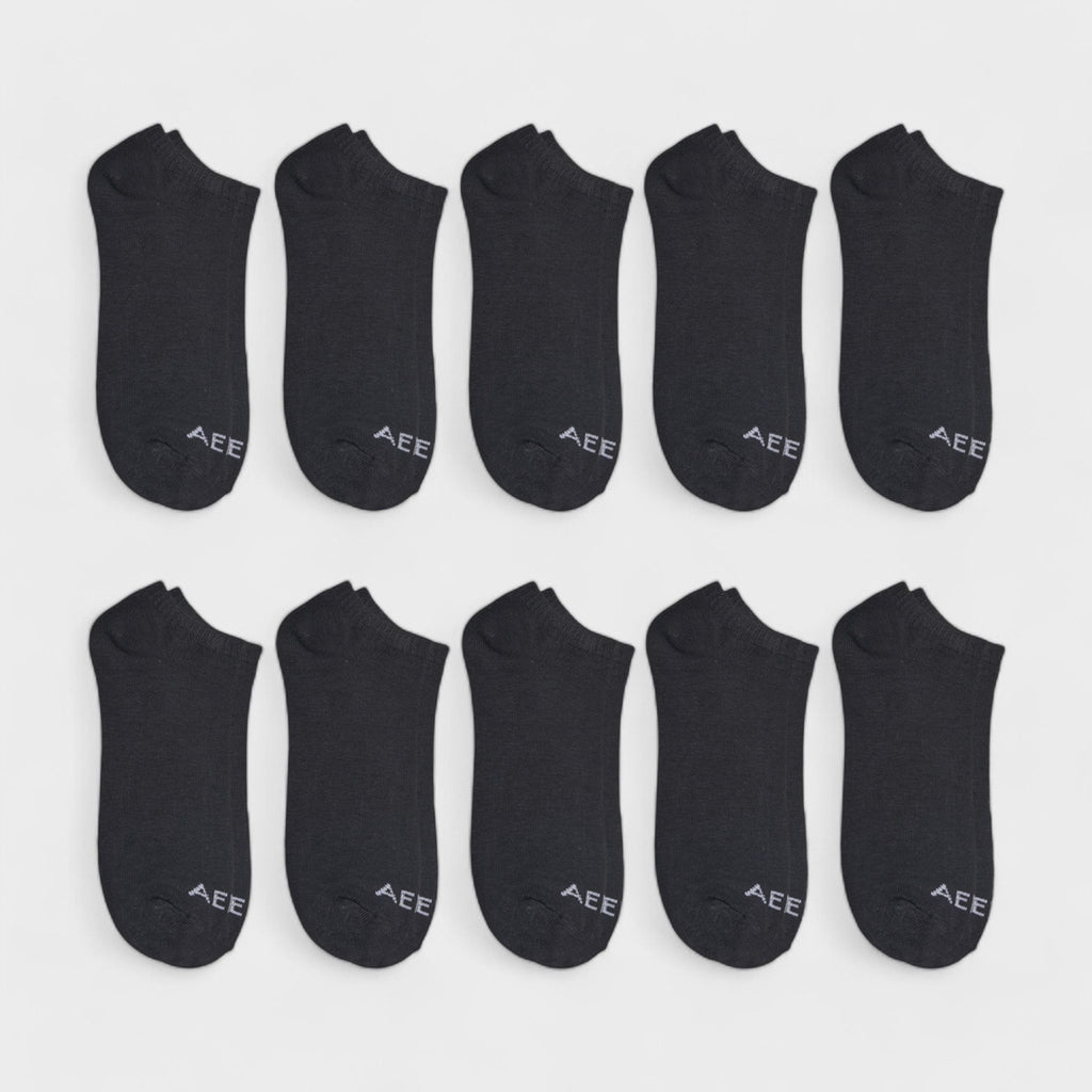 Aeropostale Men's 10-Pack Low Cut Socks - Comfort Stretch, Moisture Wicking, Smooth Toe Seam (Shoe Size 6-12)