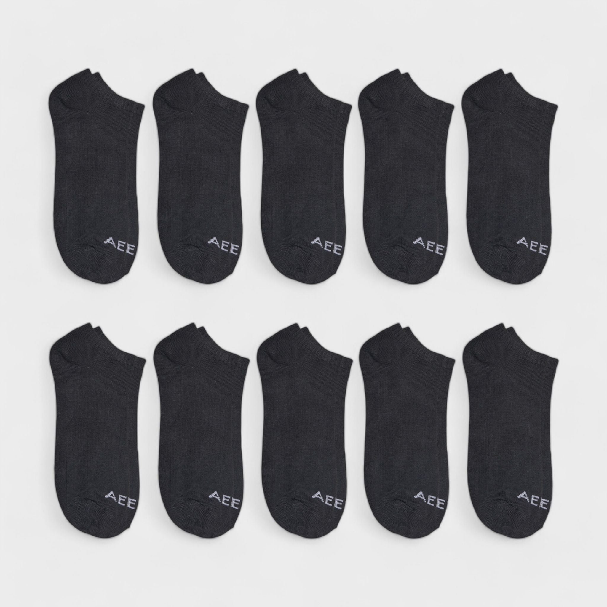 Aeropostale Men's 10-Pack Low Cut Socks - Comfort Stretch, Moisture Wicking, Smooth Toe Seam (Shoe Size 6-12)