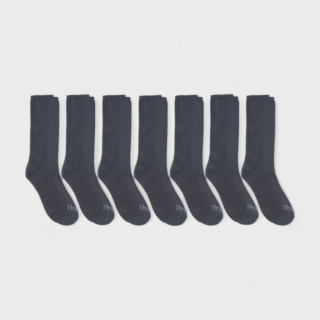 Aeropostale Men's 7-Pack Athletic Crew Socks - Moisture-Wicking, Arch Support, and Cushioned Comfort (Shoe Size 6-12)