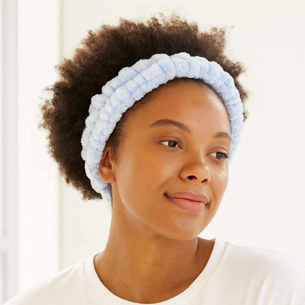 Spa Essentials 2-Pack Plush Spa Headbands – Ultra-Soft Stretch Fleece Facial Hair Bands for Women – Ideal for Makeup, Skincare, and Bath