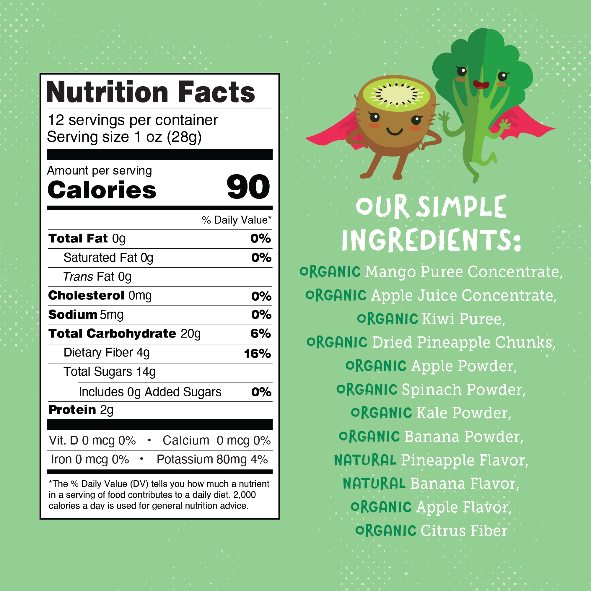 YOU LOVE FRUIT Organic Fruit Snacks — 1 oz Pouches, Pack of 12