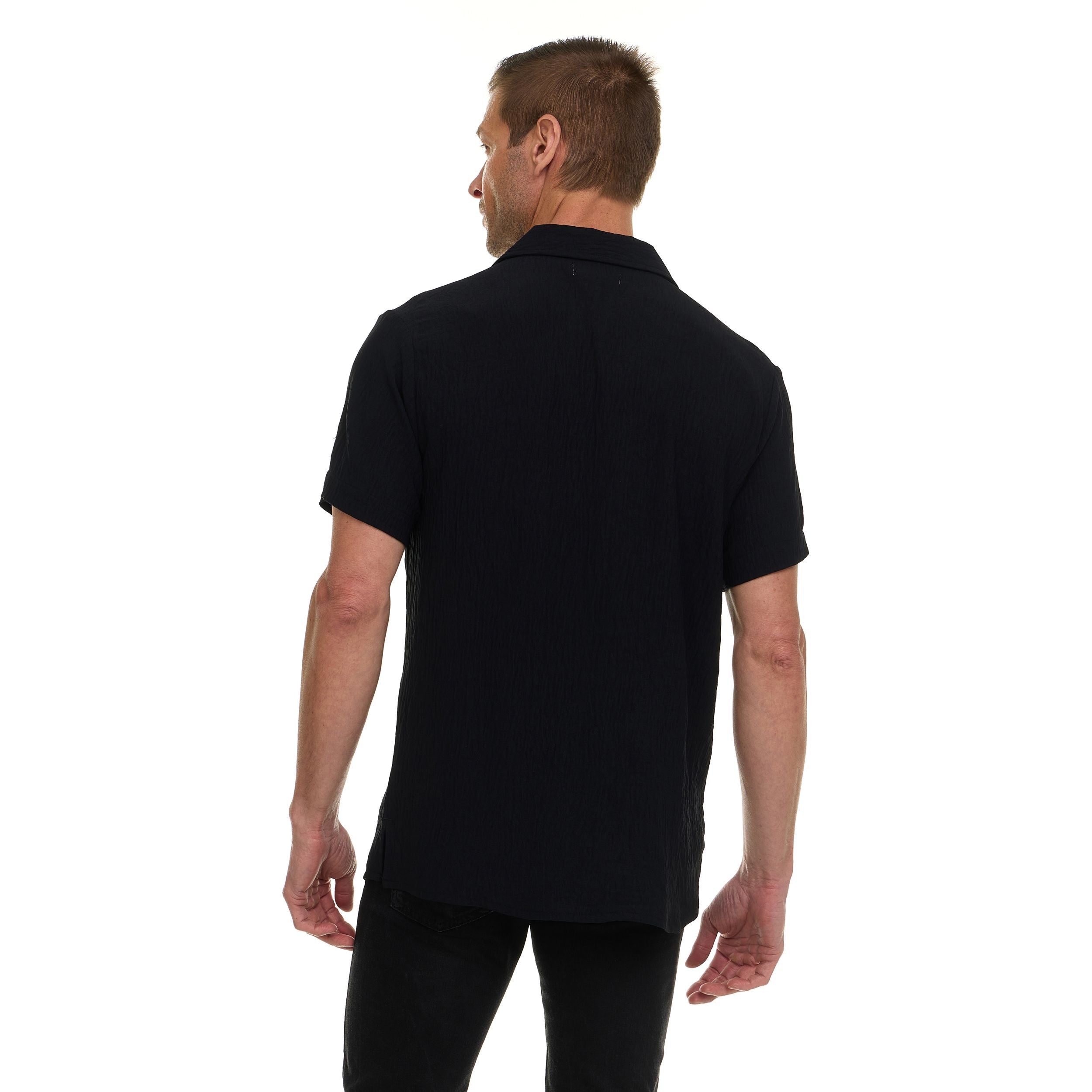 Super Triple Goose Men’s AIRFLOW Active Stretch Camp Collar Shirt – Short Sleeve, Lightweight, Breathable Button-Down Top