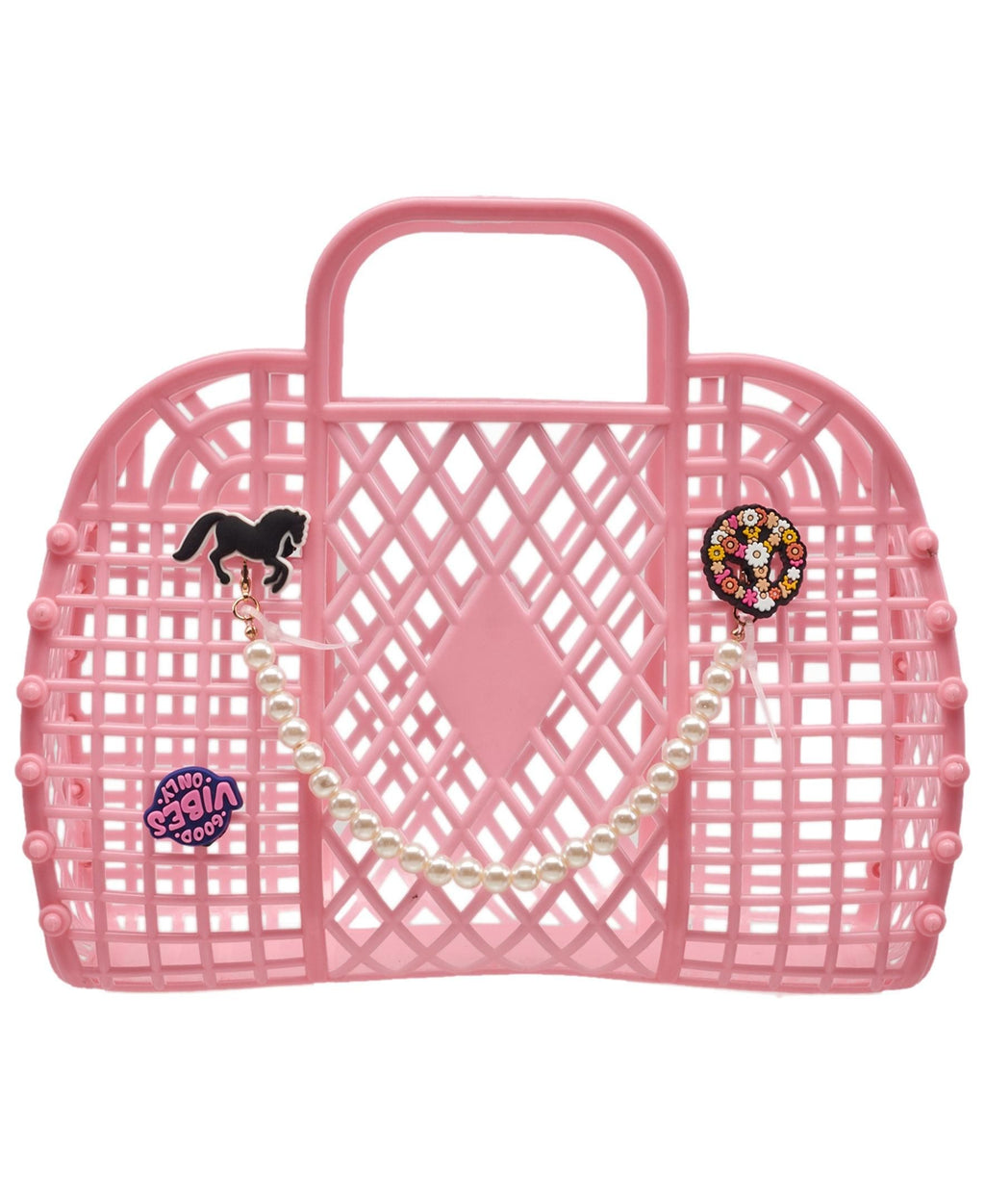 Willow & Ruby Kid's Mini Jelly Tote Bag With Charms for Girls (Youth)