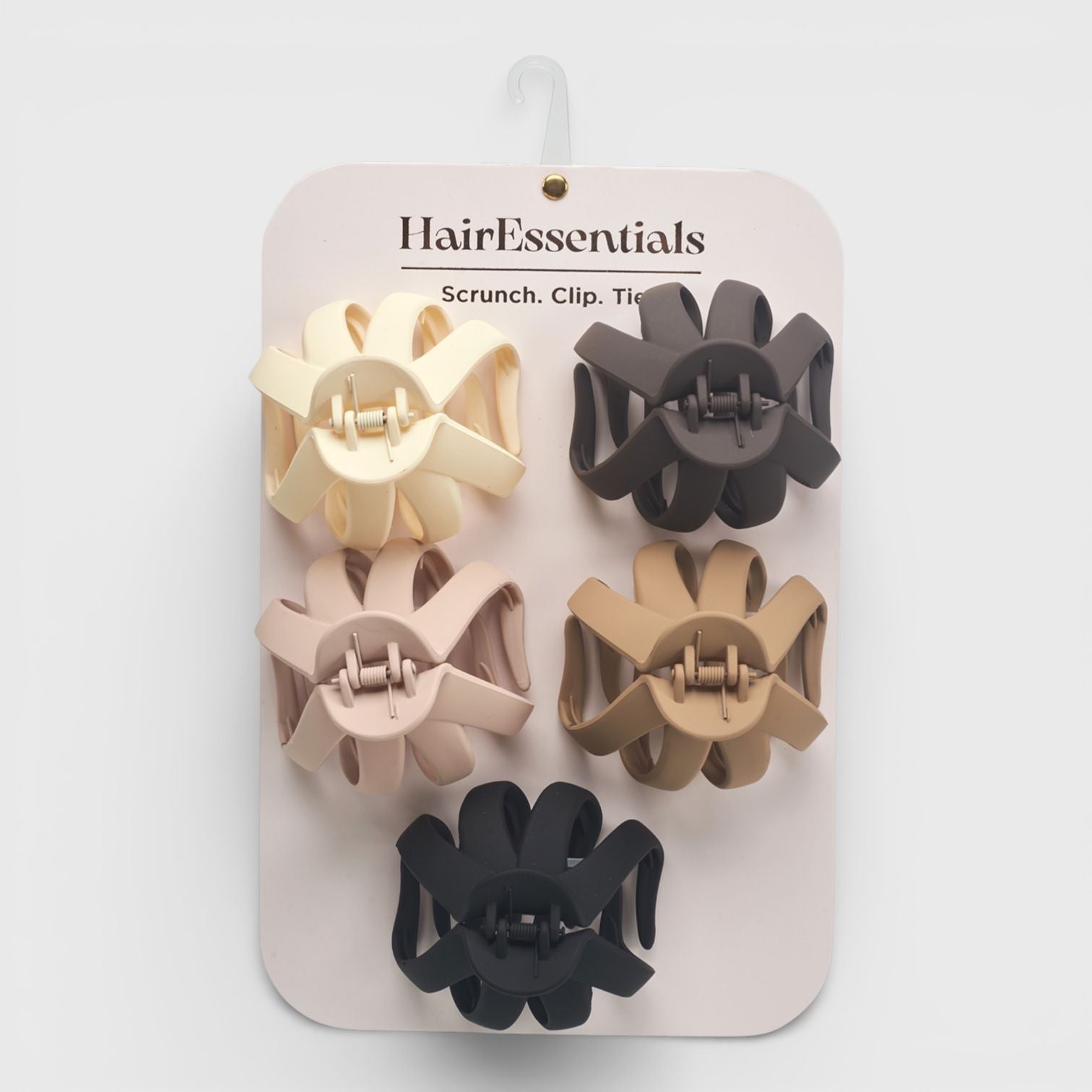 Hair Essentials 5pk Octopus Claw Clips - Multicolored