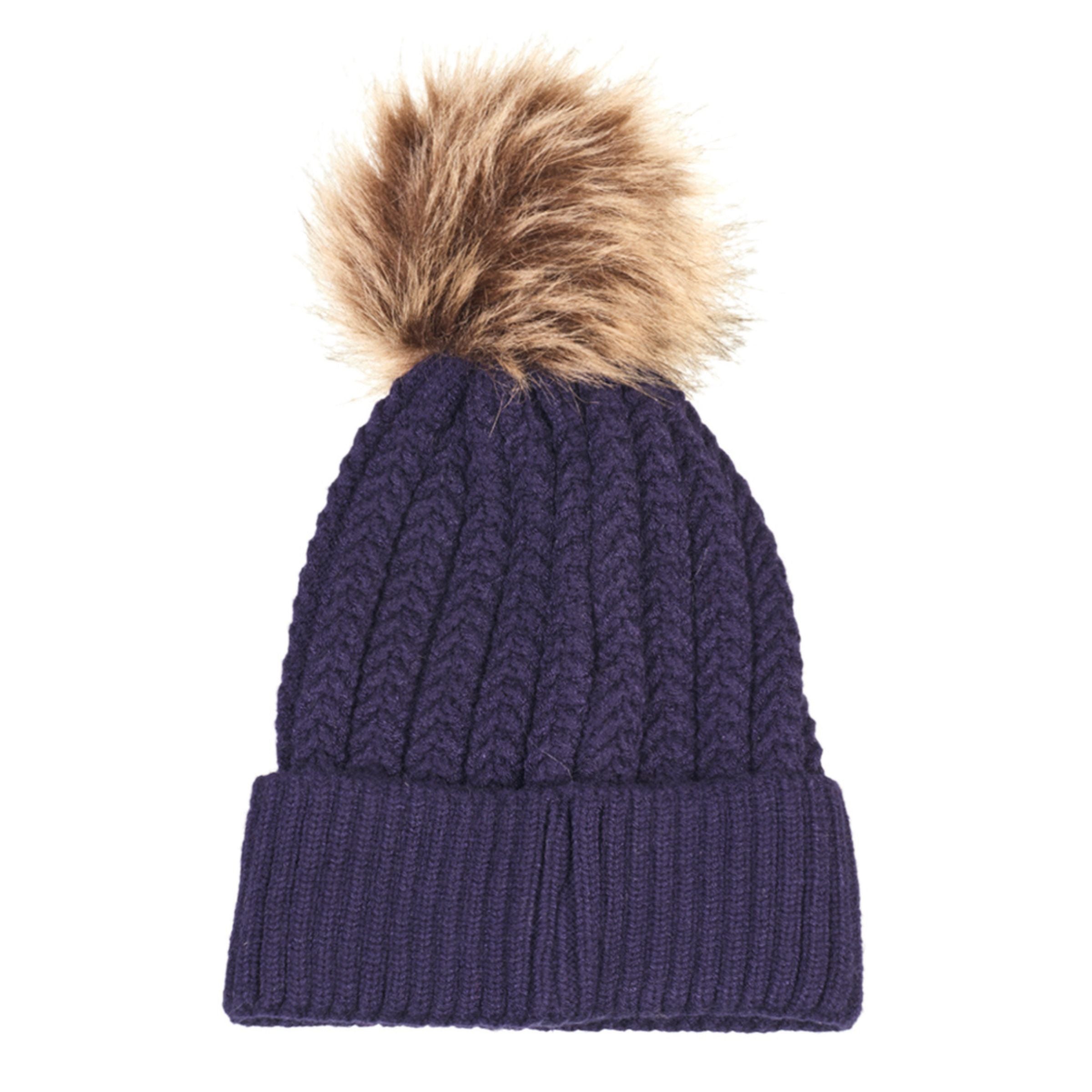 Charles Albert Girl's Soft Feel Yarn Pom Beanies - Kids Winter Hat