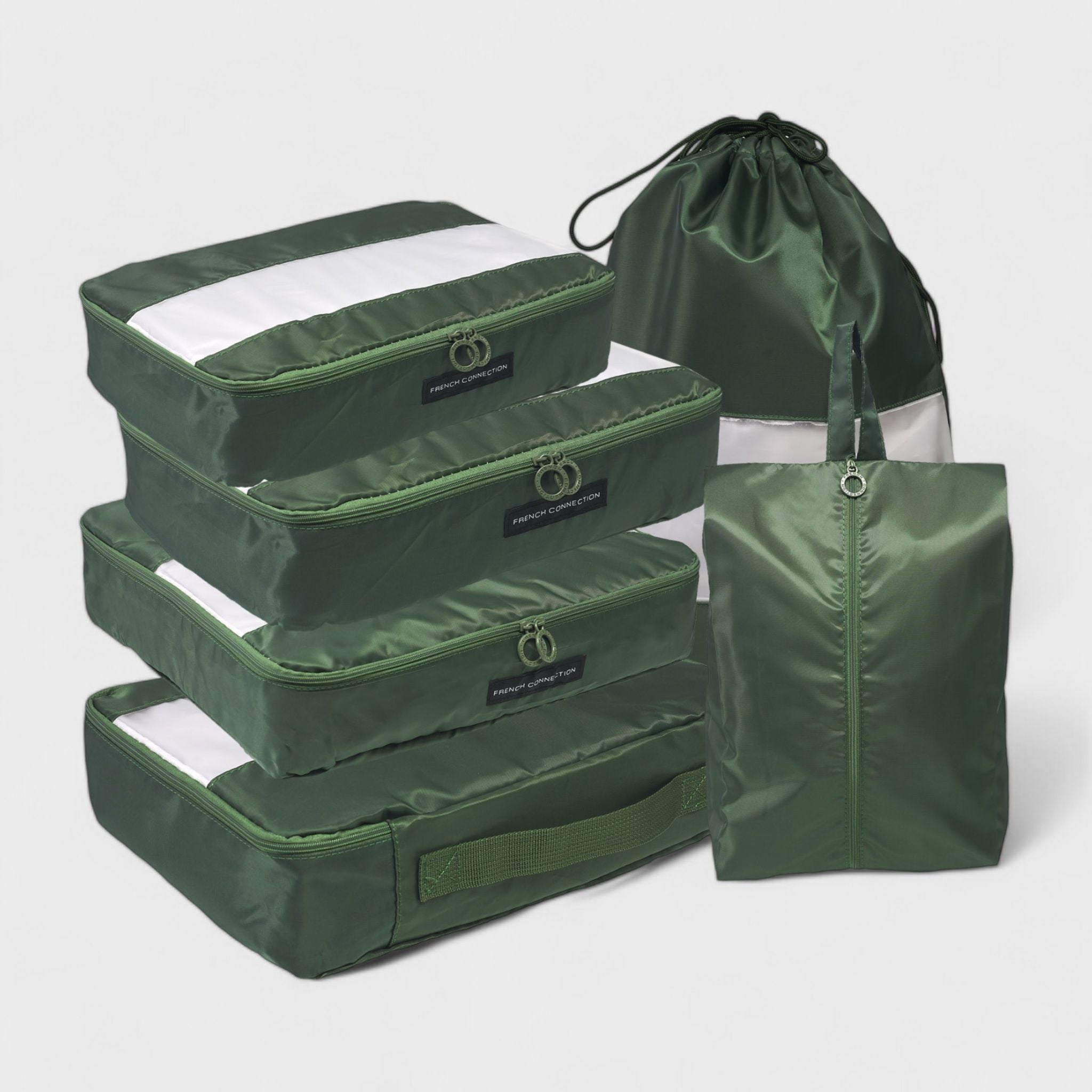 French Connection 6pc Packing Cube Set - Travel Storage Set for Luggage