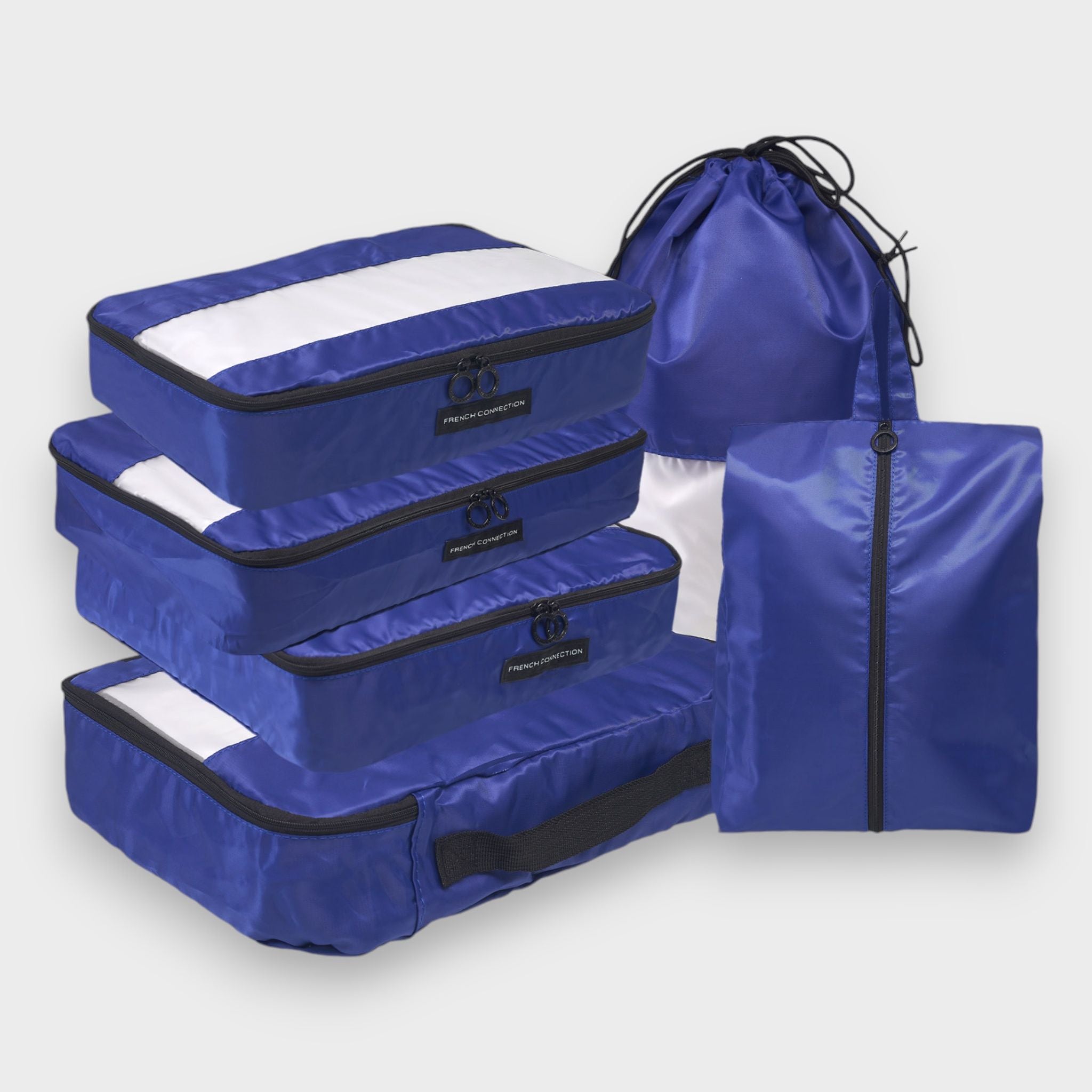 French Connection 6pc Packing Cube Set - Travel Storage Set for Luggage