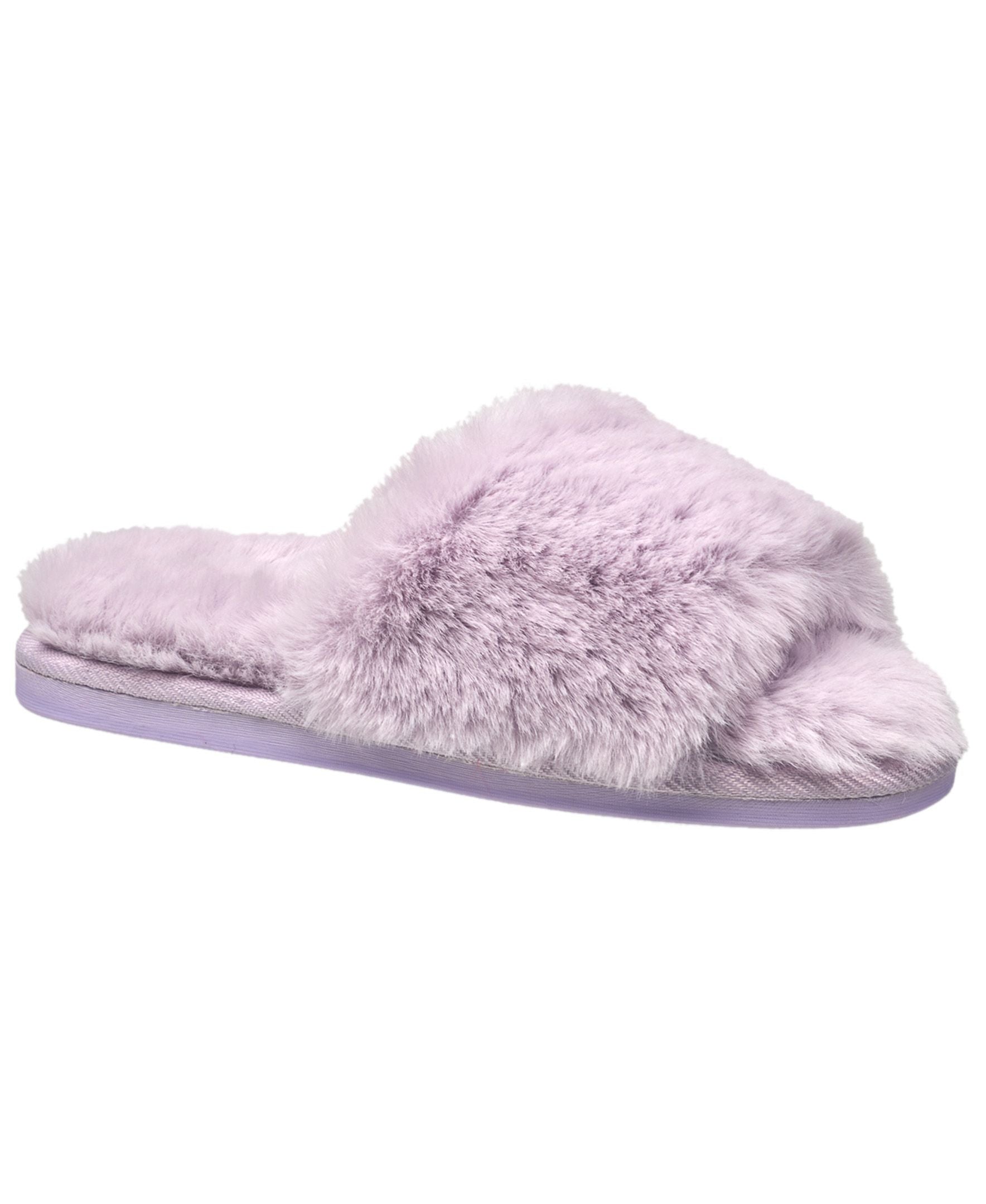 Aeropostale Women's Open Toe Fuzzy Slippers with Cushioned Comfort