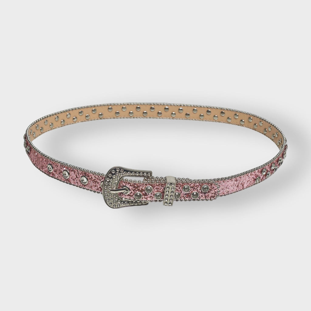 A Little Obsessed Girl's Western Rhinestone Belt – Size 6-12 (Waist Size 18"-22") for Youth