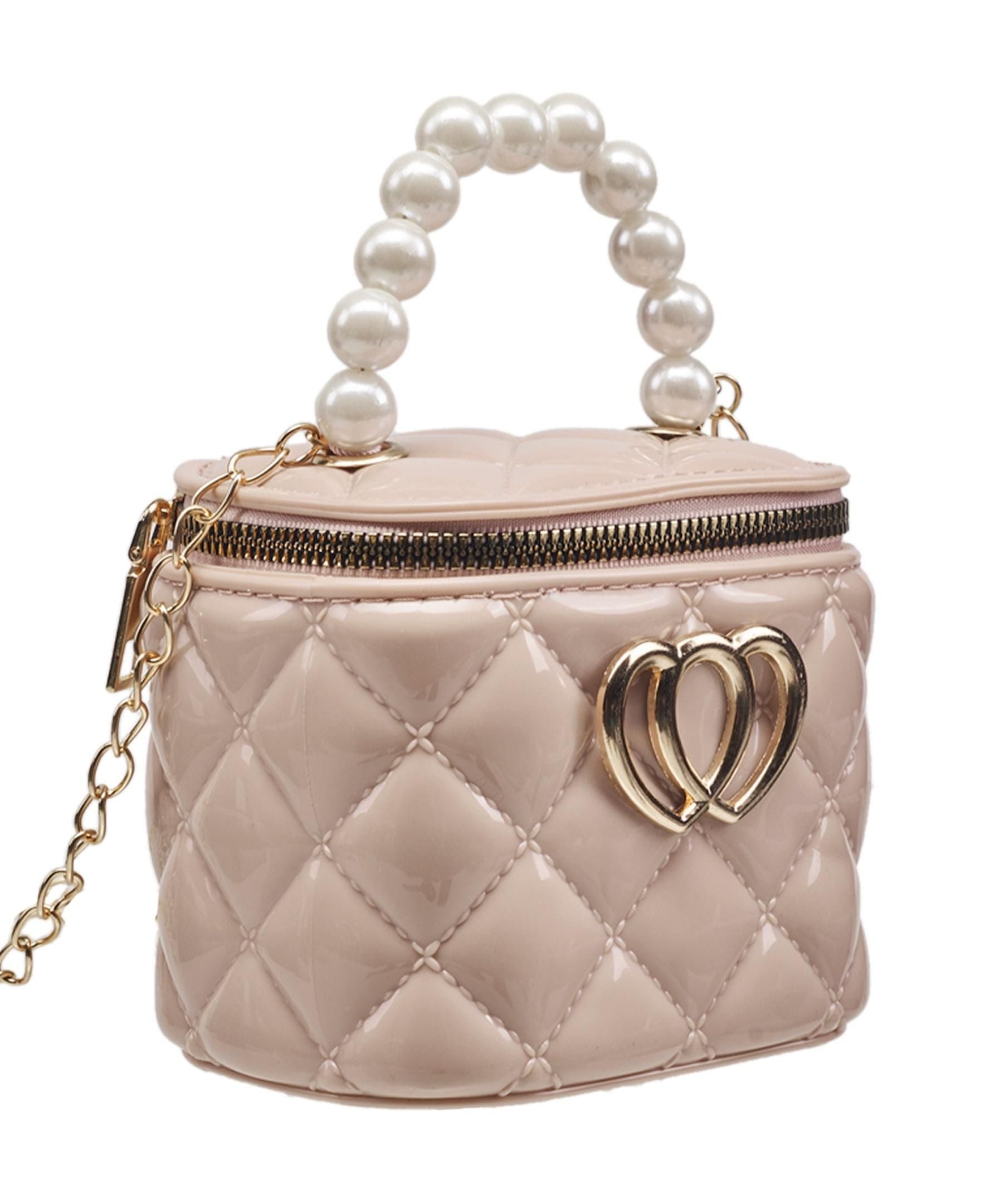 Willow & Ruby Kid's Mini Quilted Bucket Bag - Crossbody Purse for Girls (Youth)