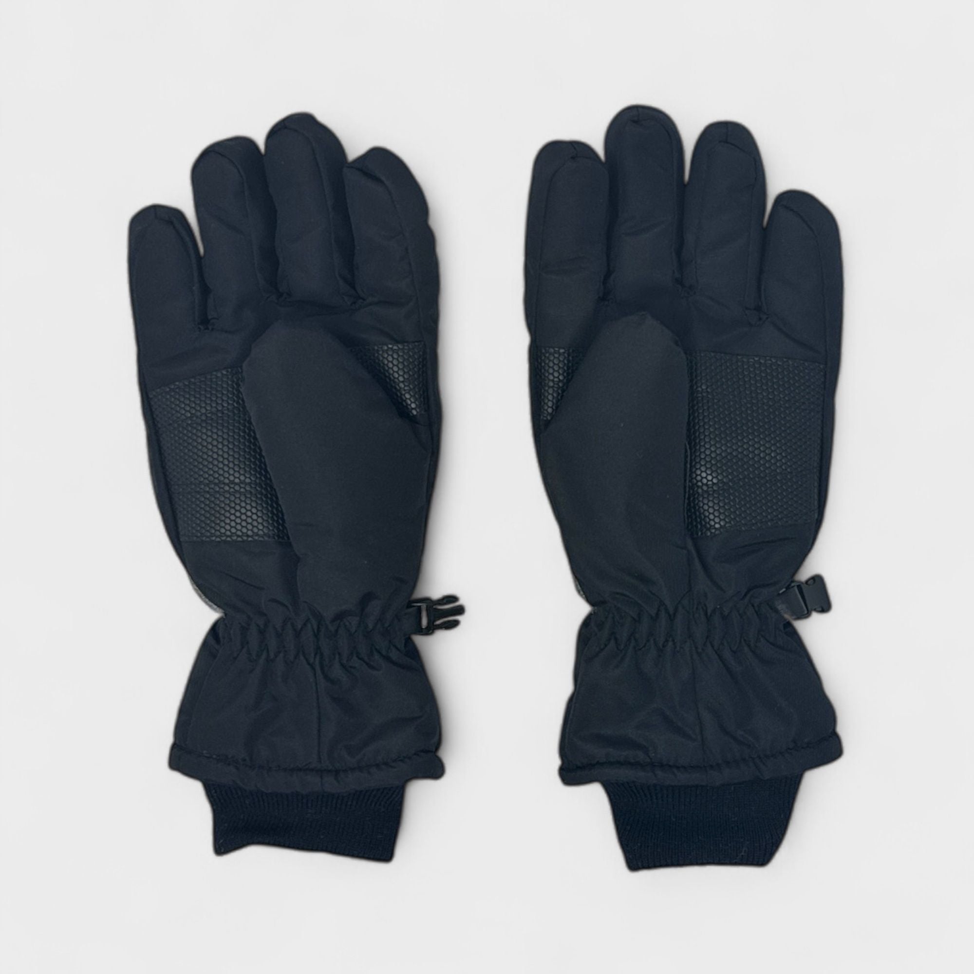 London Fog Boy's Black Ski Gloves - Winter Sports Snow Gloves for Kids (8-12 Years)