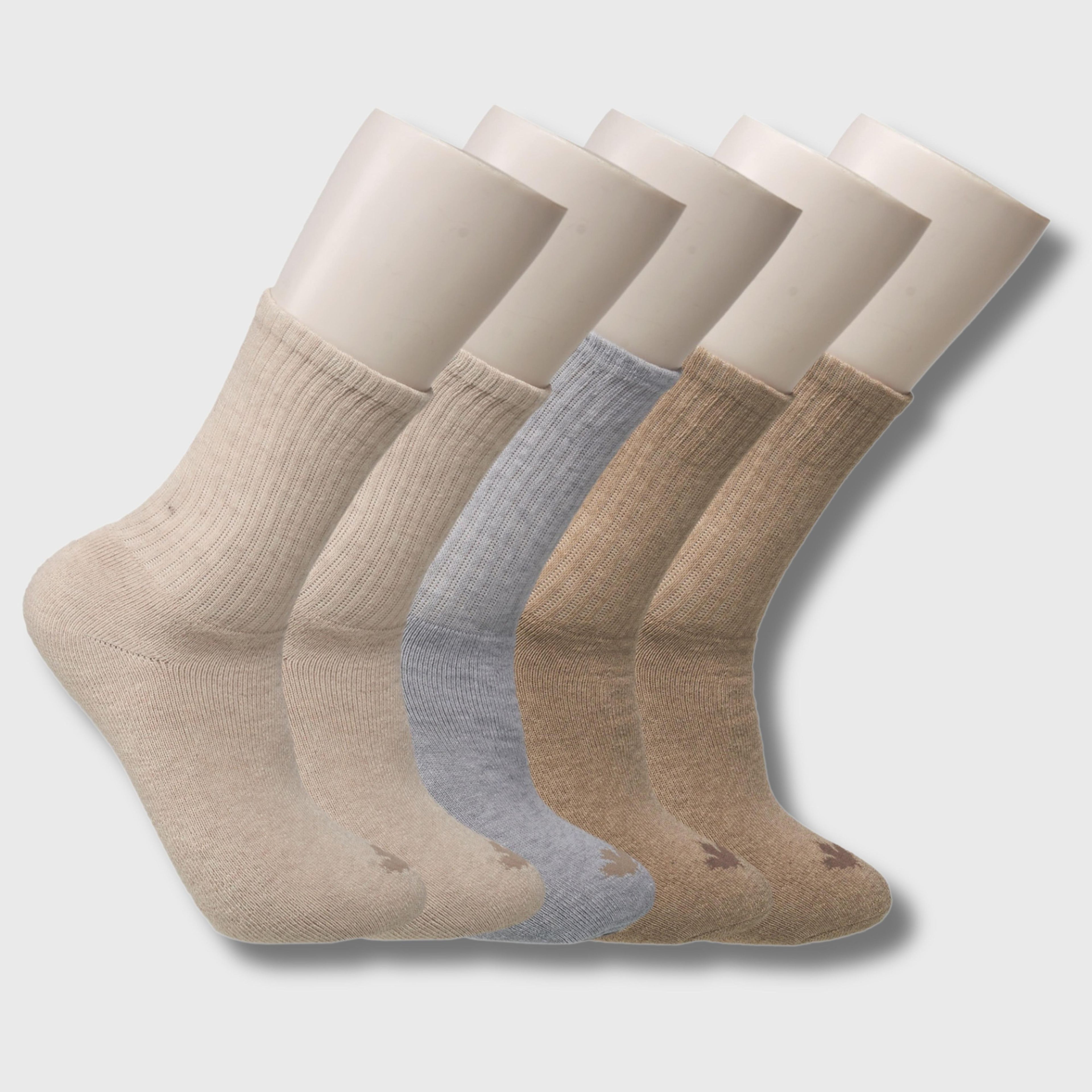 Canada Weather Gear Women's 5-Pack Cushioned Crew Socks, Size 4-10