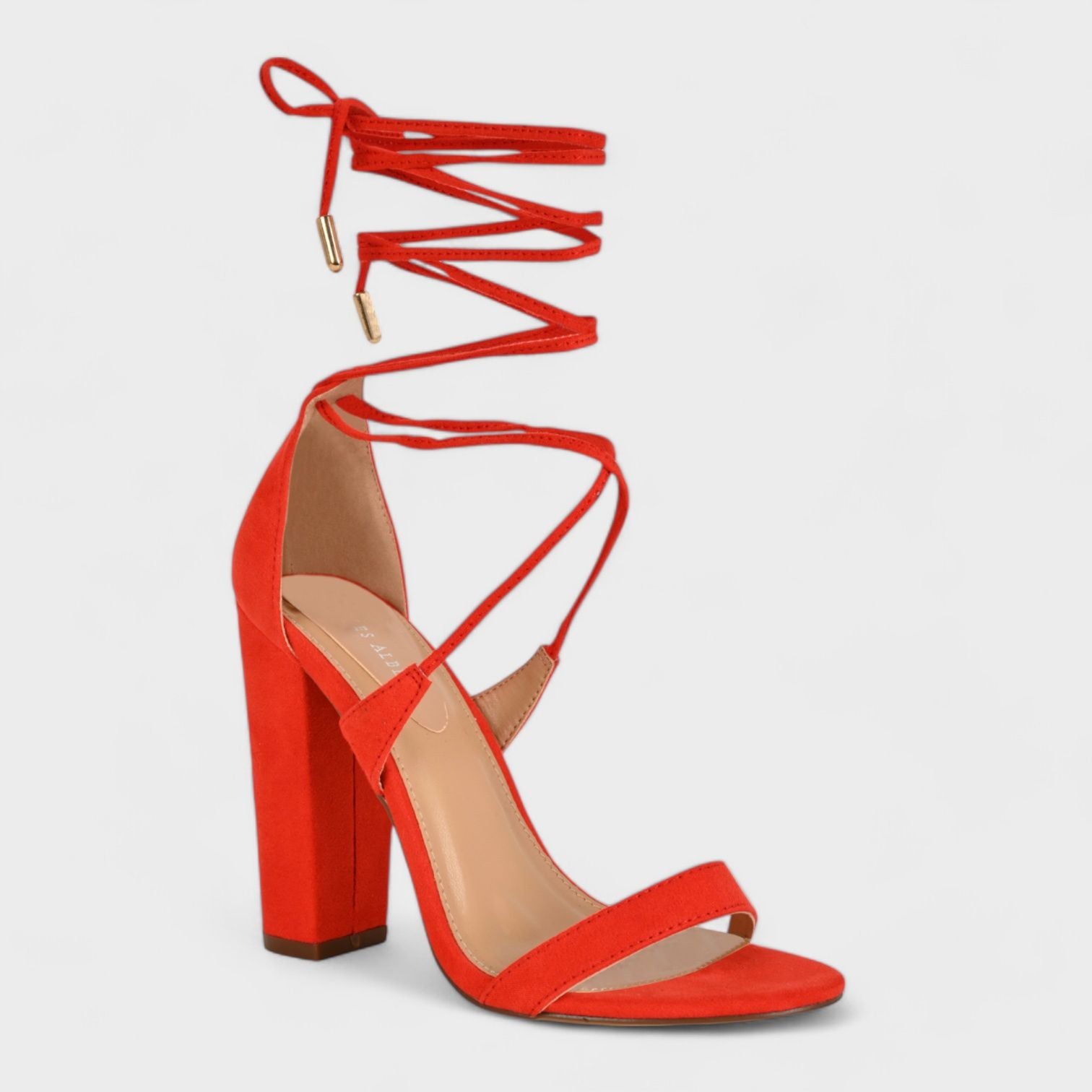 Charles Albert Women's High Heeled Dressy Strappy Lace Up Block Heels for Women's Open Toe, Gladiator, Comfy 4-Inch Heeled Sandals