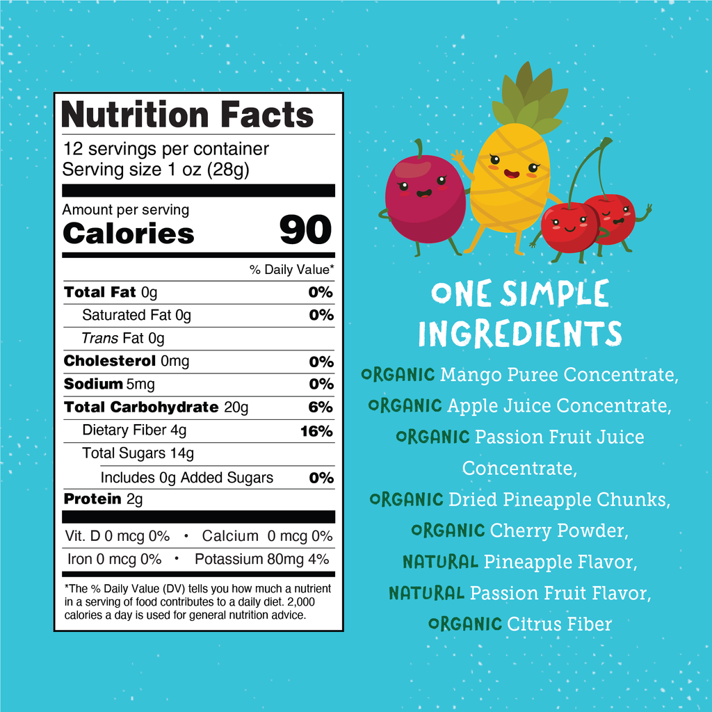 YOU LOVE FRUIT Organic Fruit Snacks — 1 oz Pouches, Pack of 12